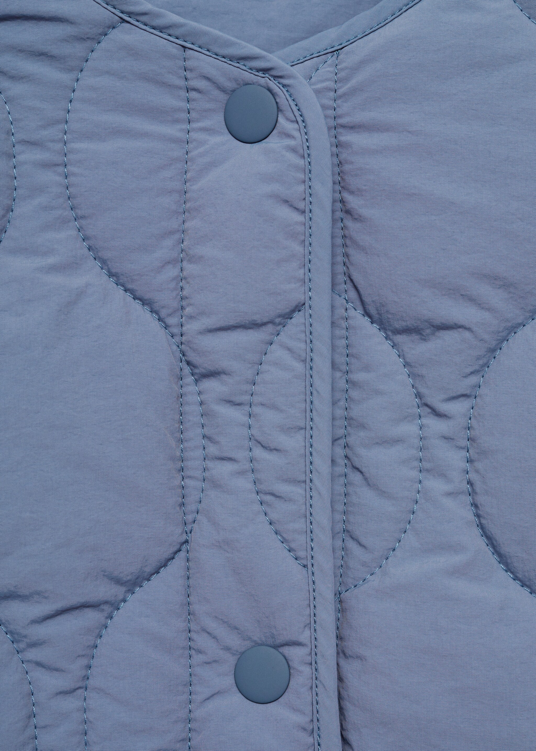 Quilted nylon jacket - Details of the article 8, Sky Blue. Ref: 77054793-00.