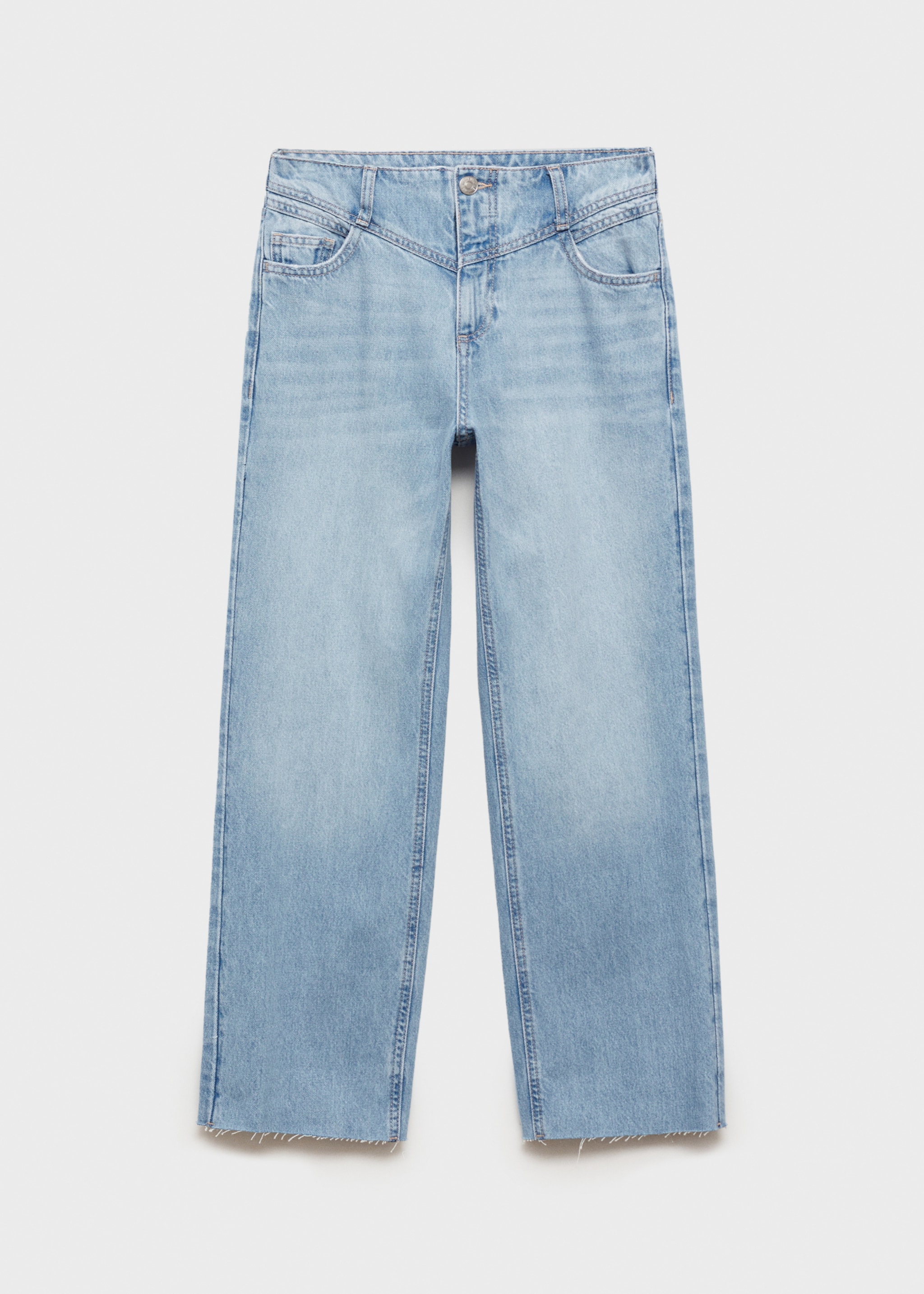 Jeans in culottestijl met naad - Artikel zonder model, Middenblauw. Ref: 77055146-00.