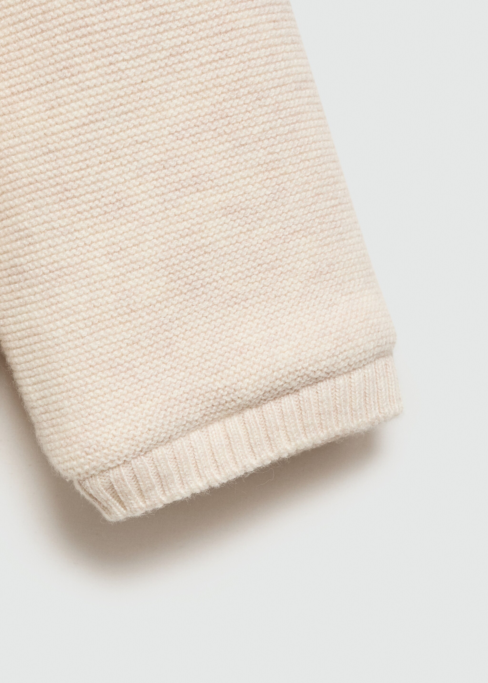 Stickad cardigan med fleecefoder - Detaljer om artikeln 0, Sand. Ref: 77055150-00.