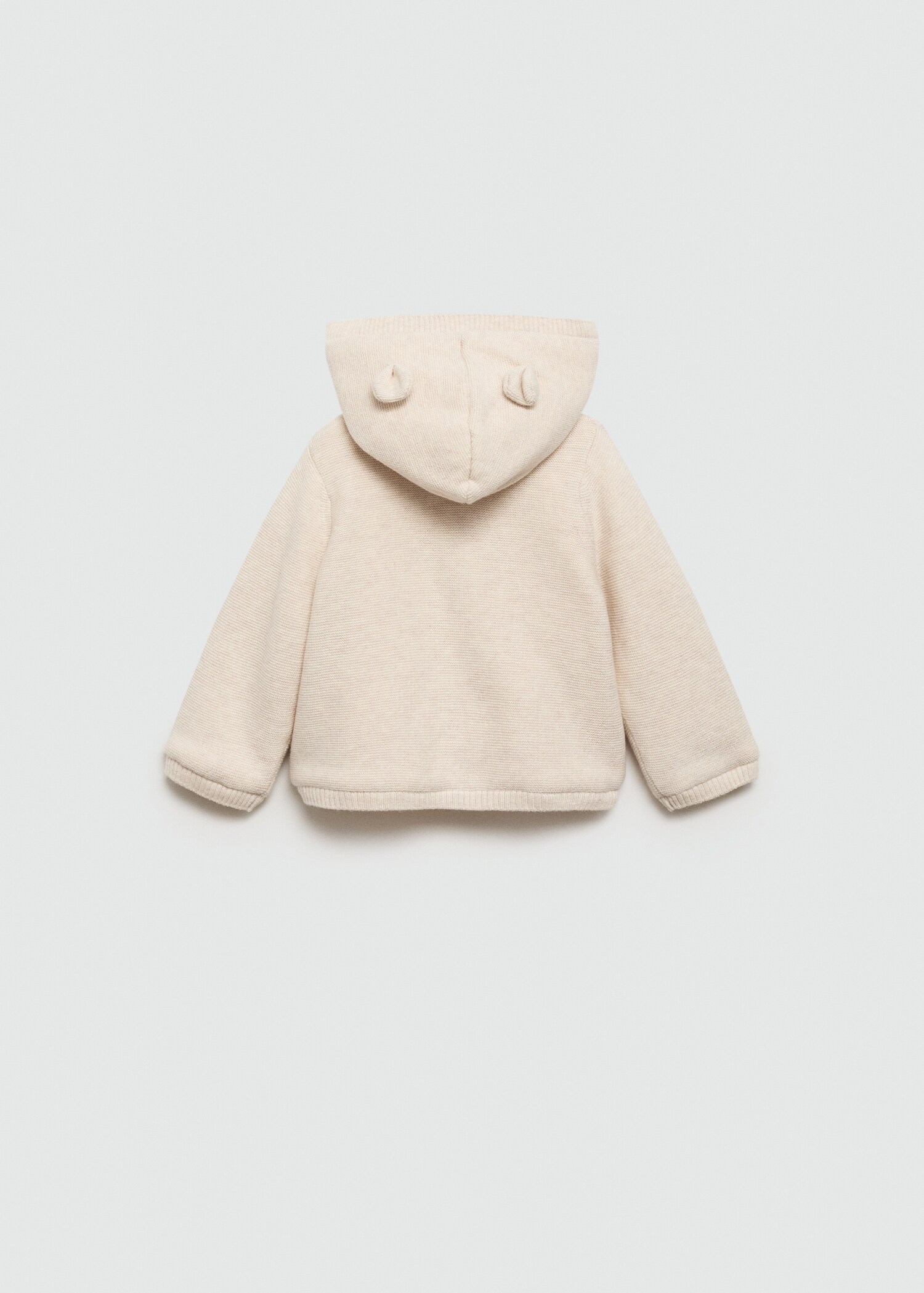 Stickad cardigan med fleecefoder - Artikelns baksida