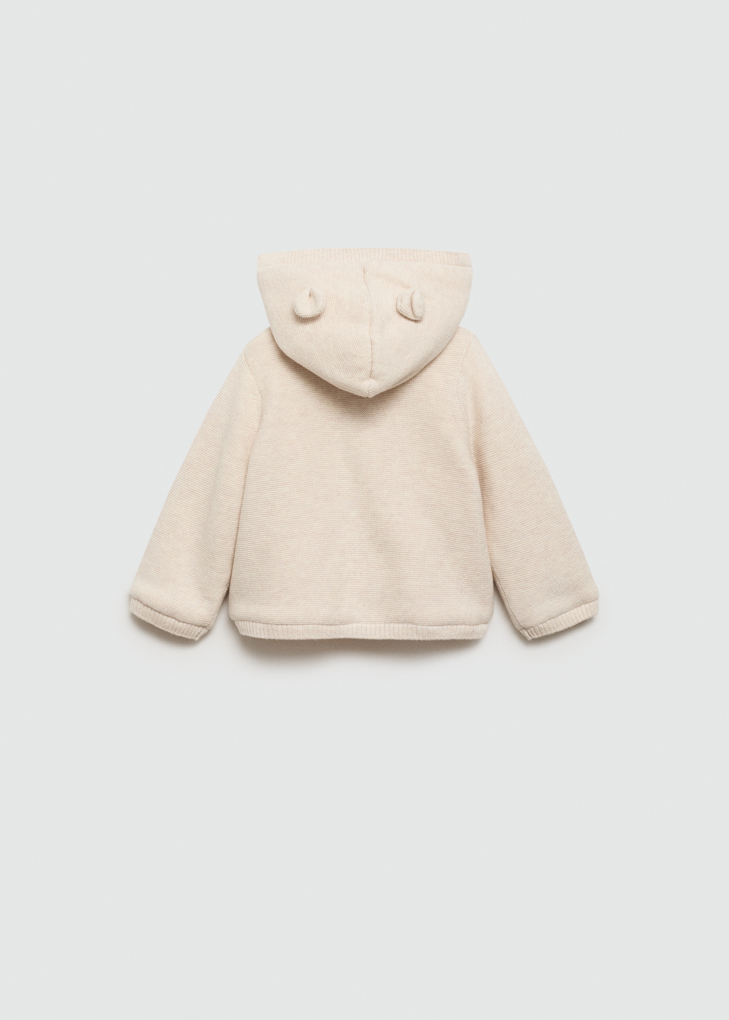Knit cardigan with fleece lining Newborn MANGO OUTLET USA