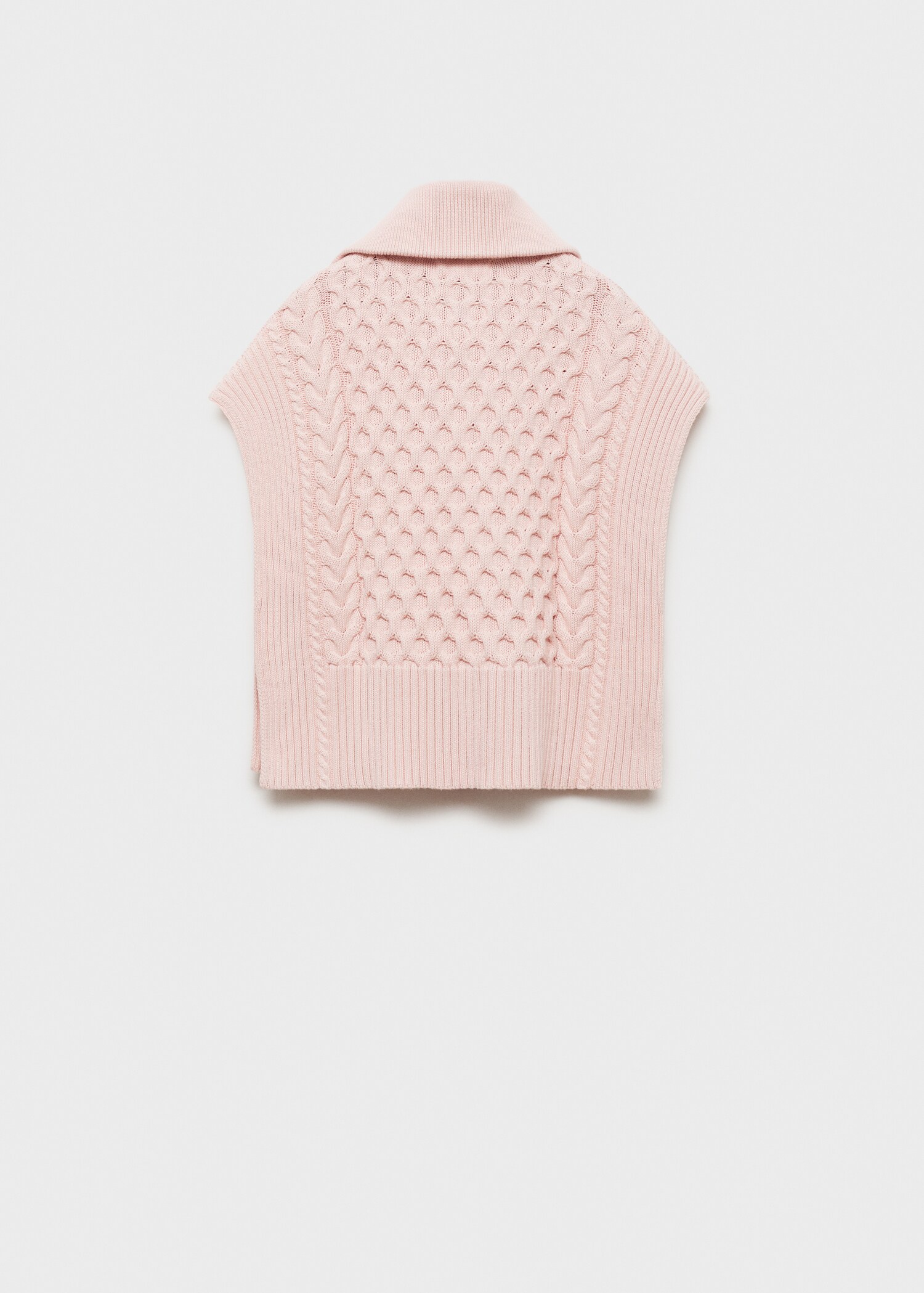 Braided-knit gilet - Reverse of the article