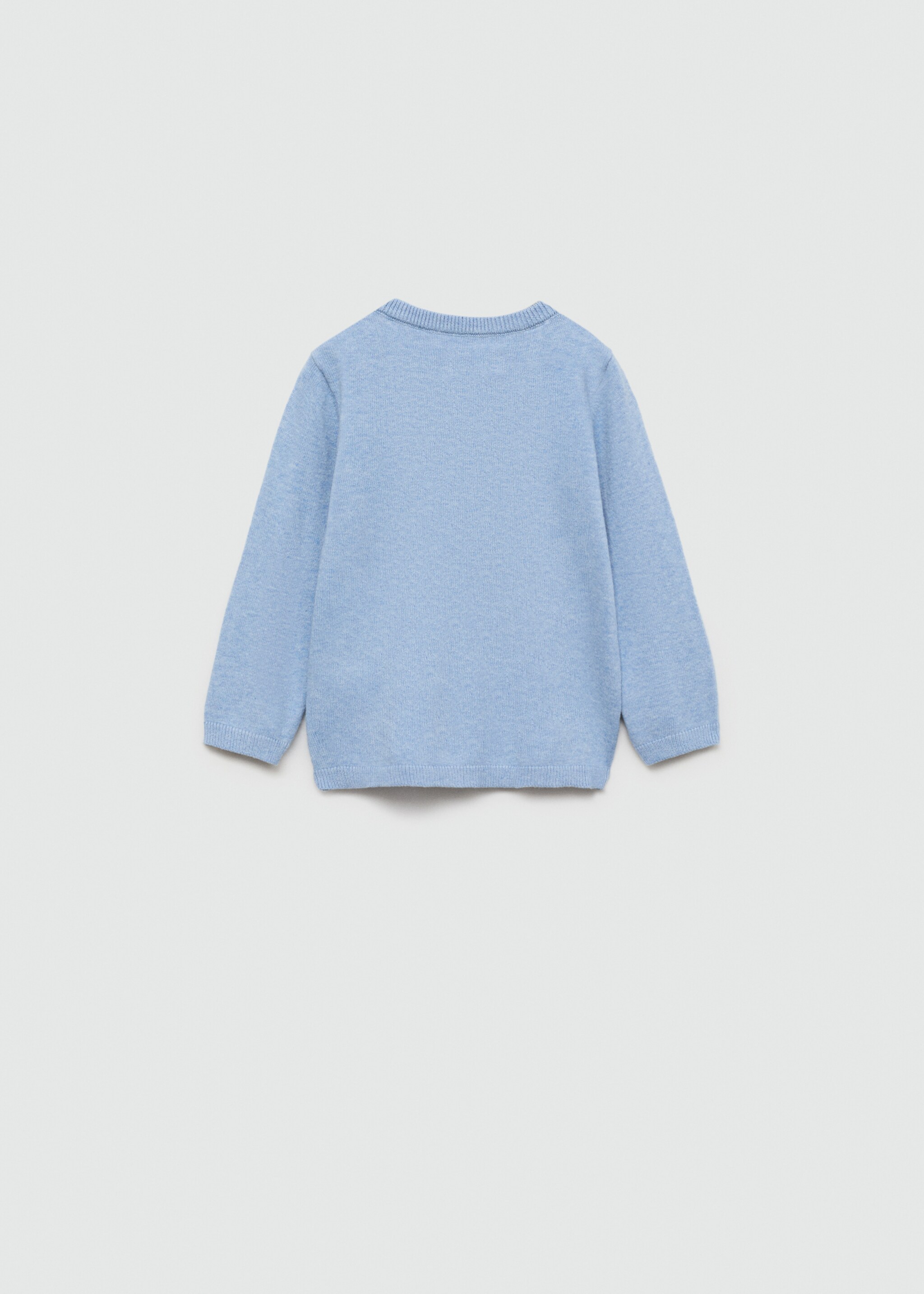 Pull-over à col en V - Verso de l’article, Bleu ciel. Ref: 77055630-00.