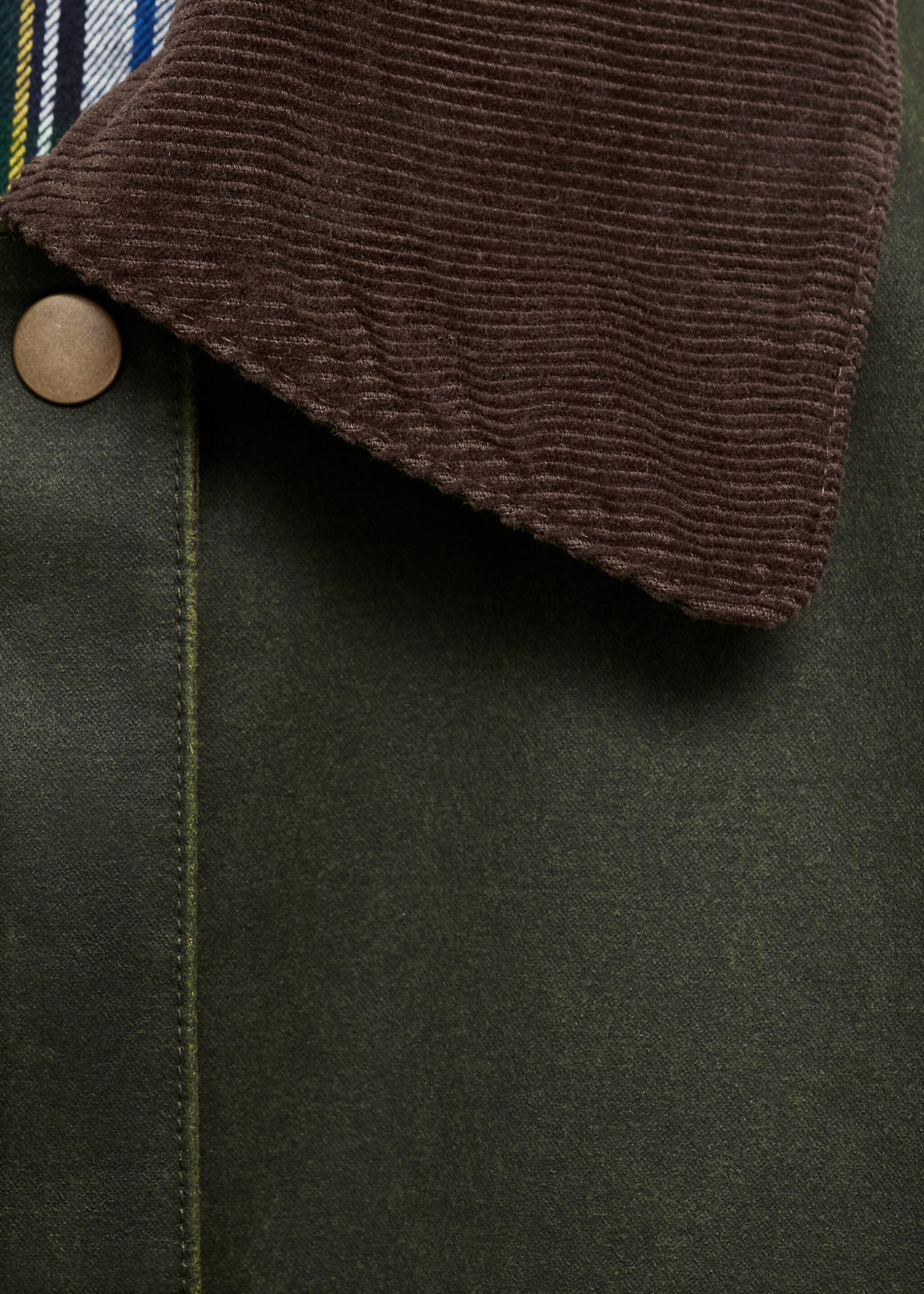 Parka efecto encerado larga - Detalle del artículo 0, Verde. Ref: 77055631-00.