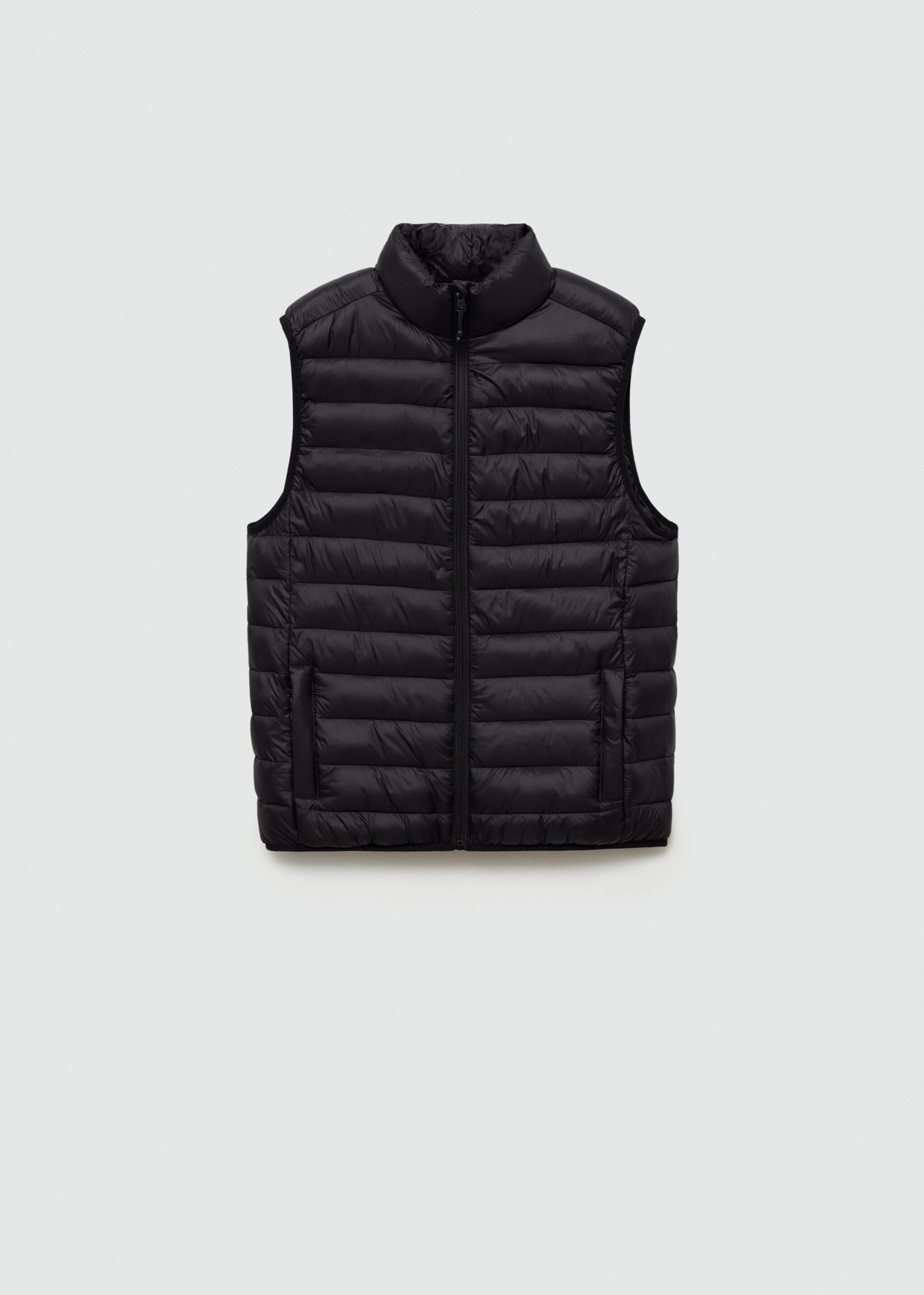 Quilted gilet - Article without model, Black. Ref: 77055633-00.