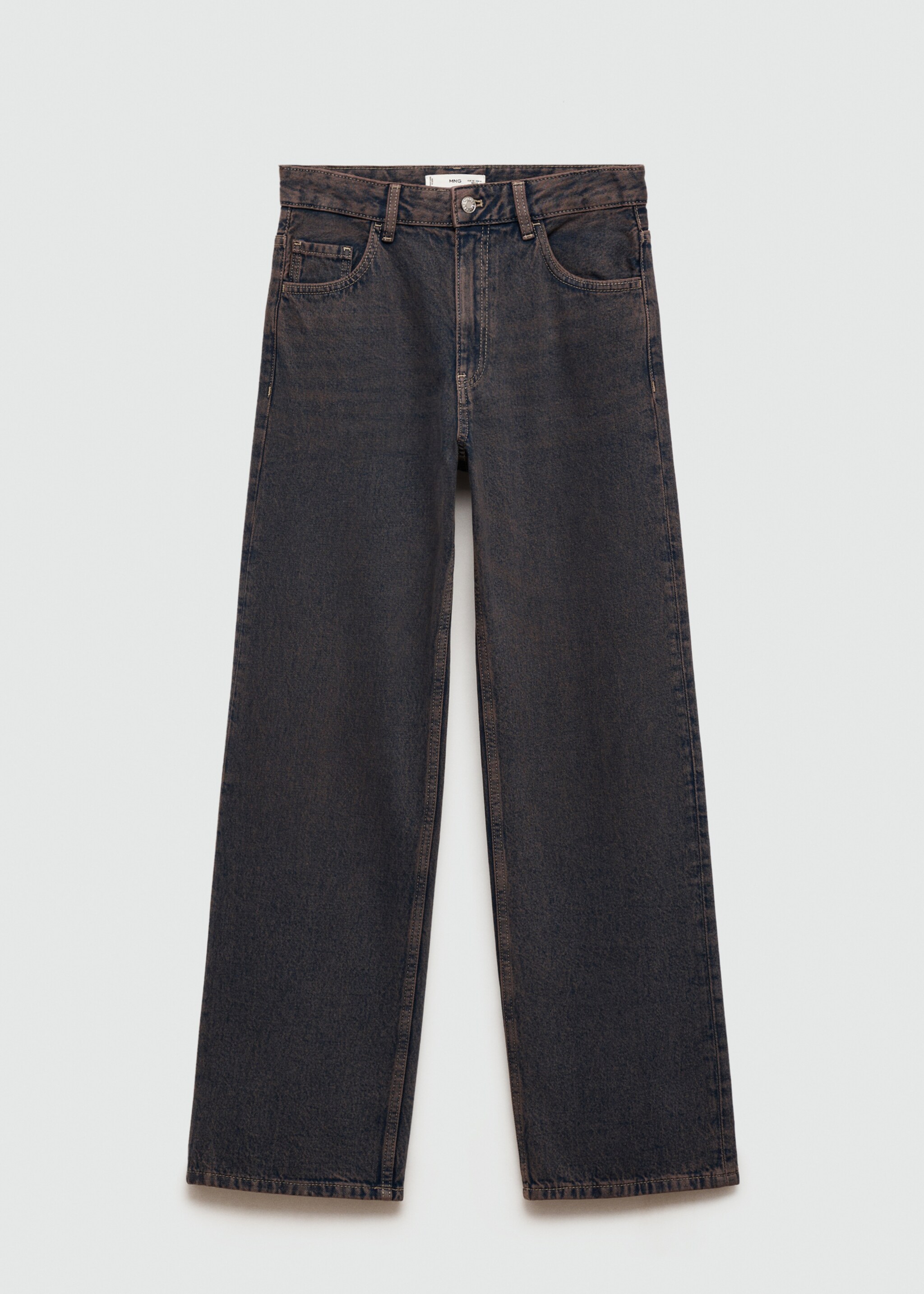 Miami medium-rise straight-fit jeans - Article without model, Plum. Ref: 77055636-00.