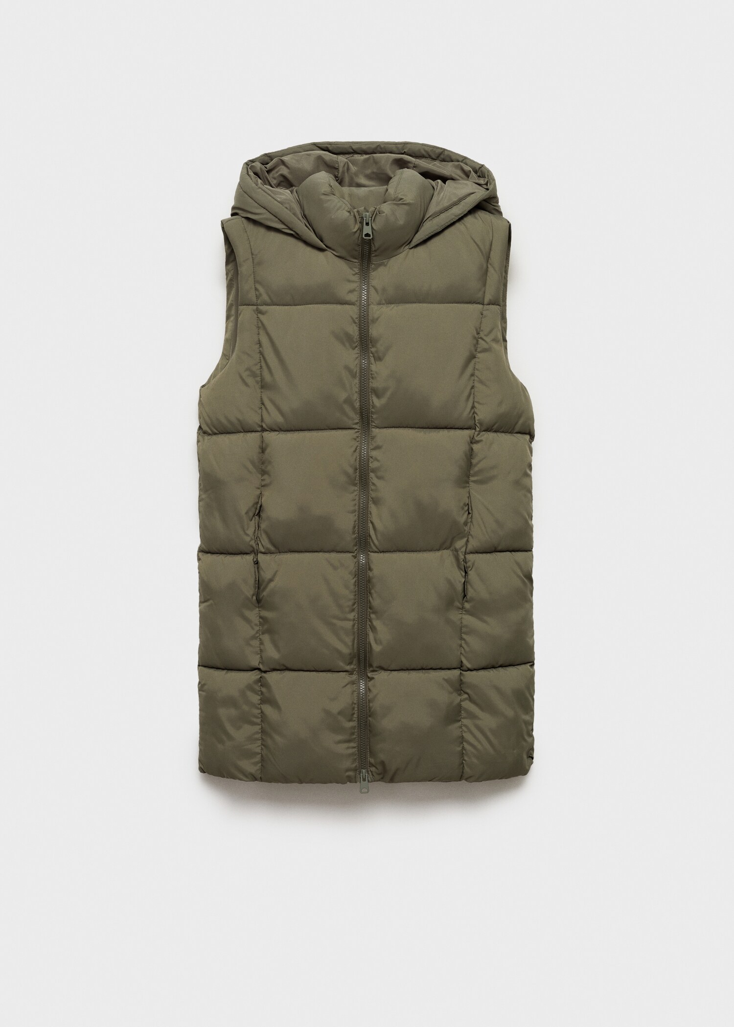 Quilted gilet with hood - Article without model