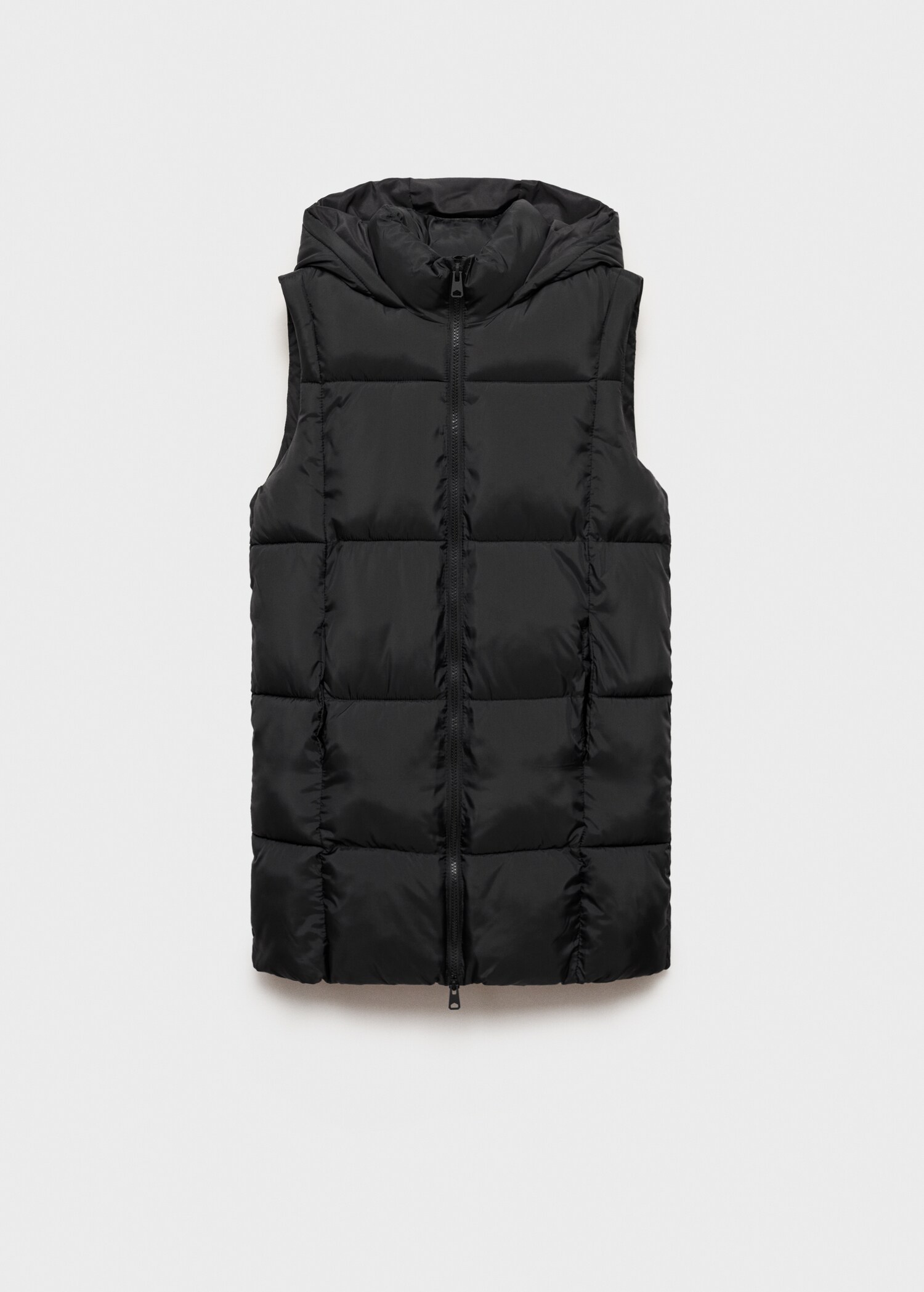 Quilted gilet with hood - Article without model