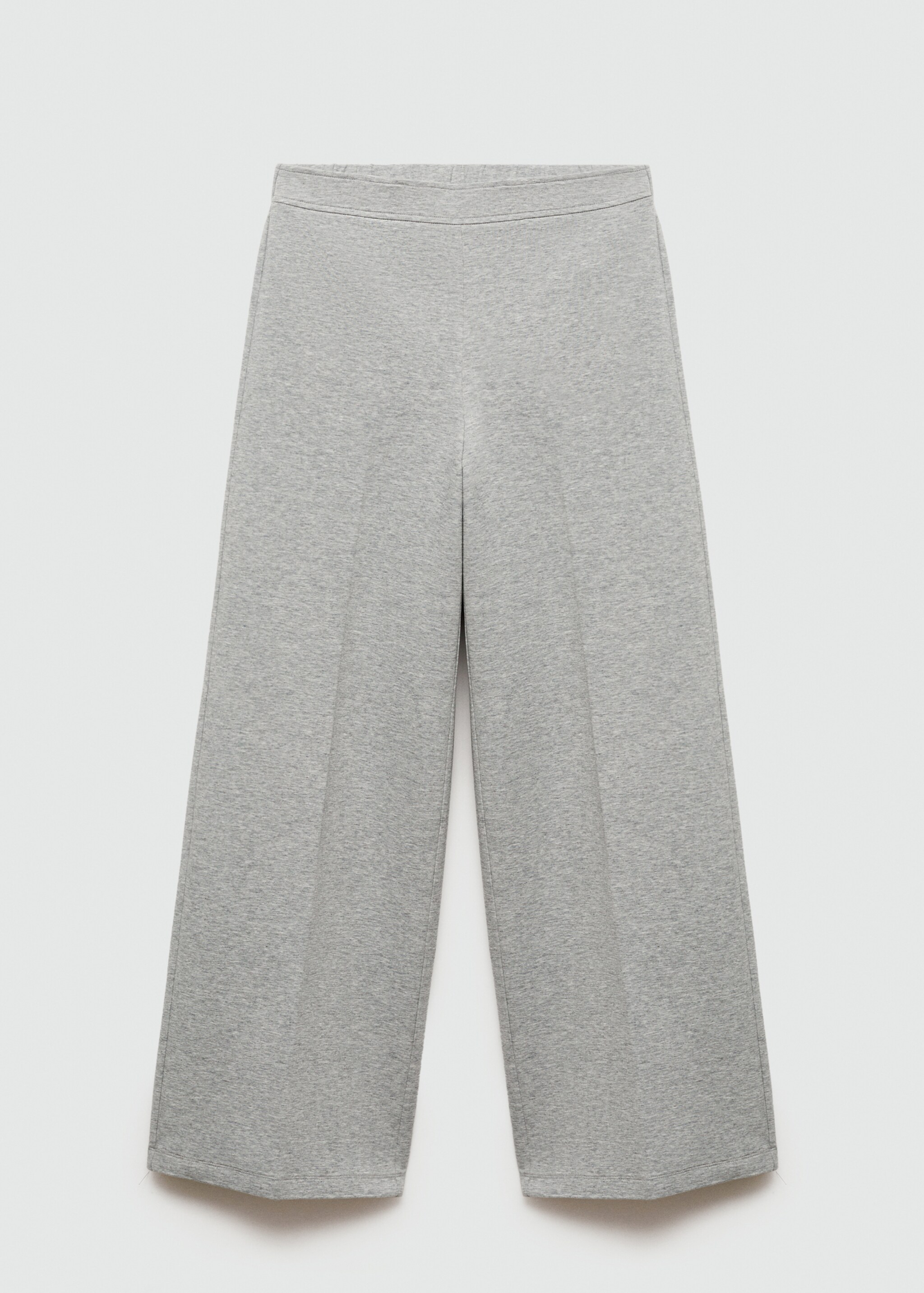 High-rise wide leg trousers - Article without model, Medium Heather Grey. Ref: 77055640-00.