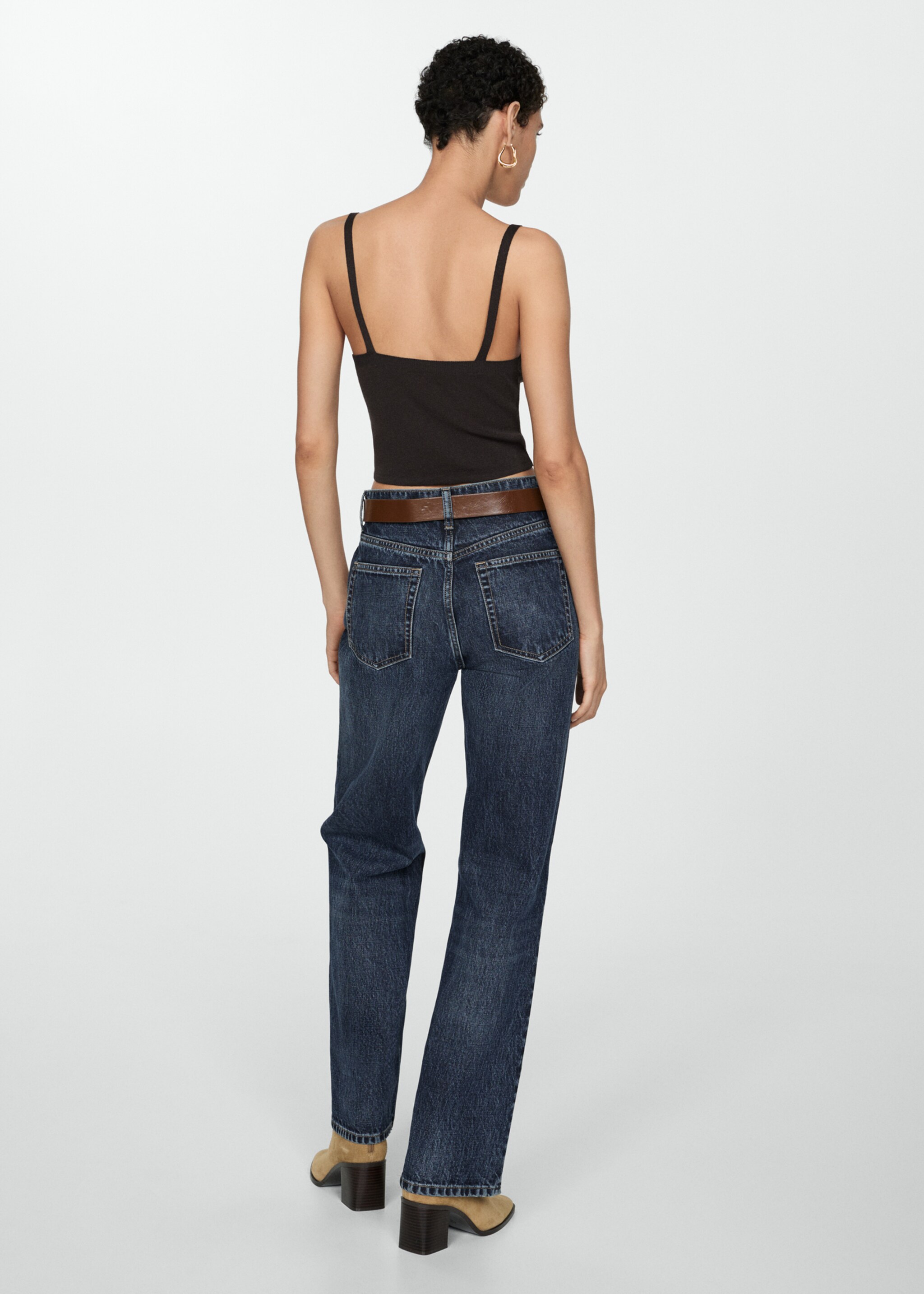 High waist straight jeans - Reverse of the article