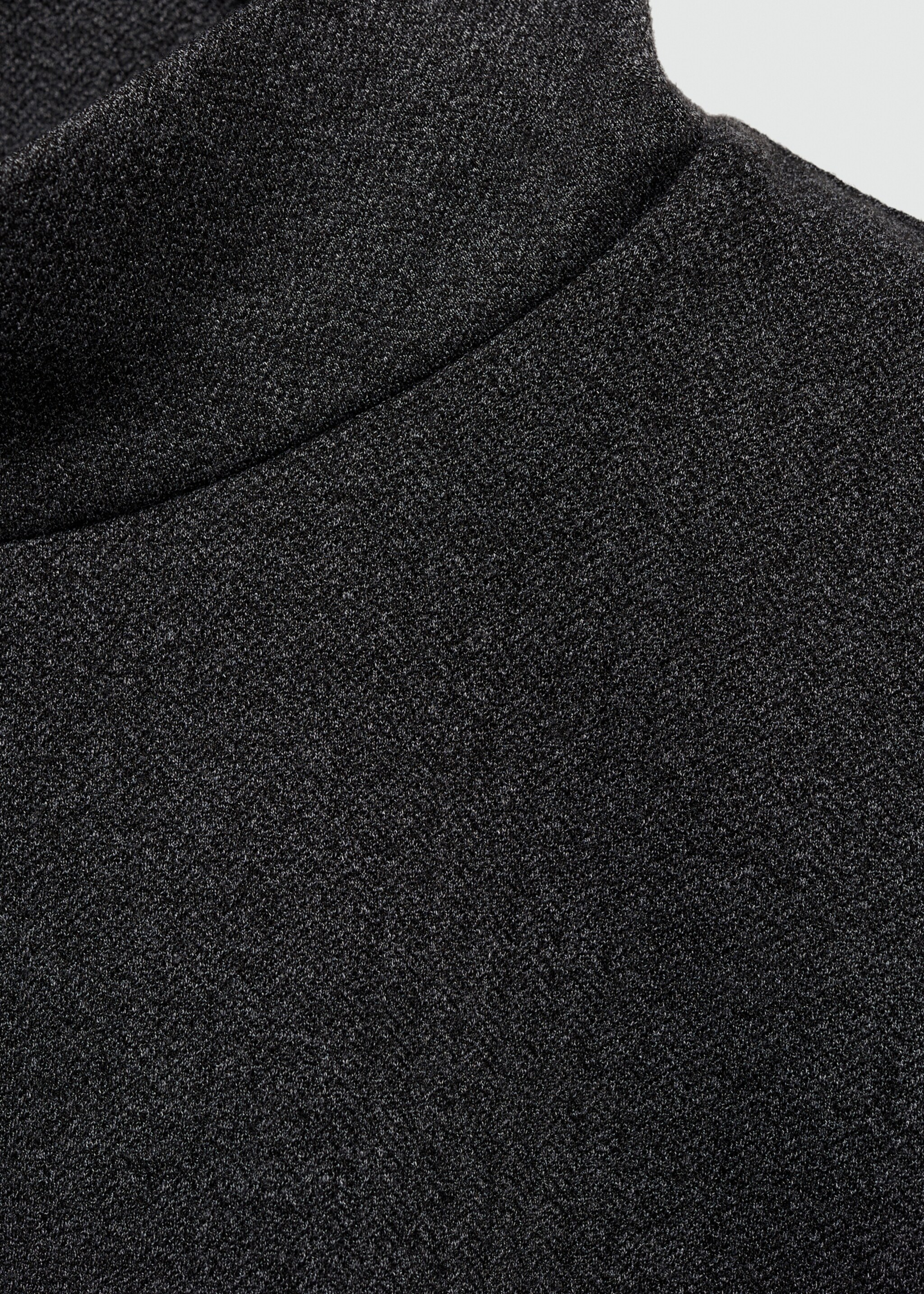 Knitted cropped top - Details of the article 8, Grey. Ref: 77055646-00.
