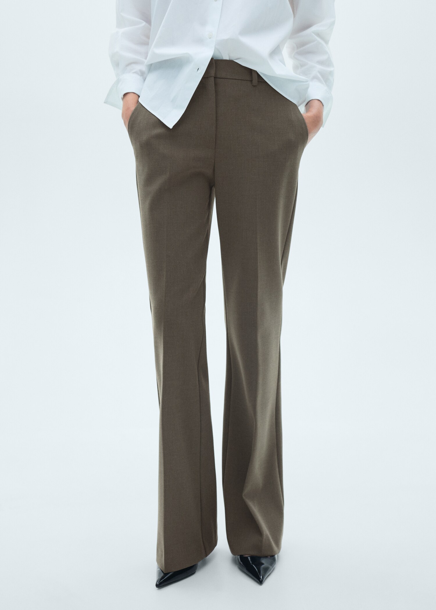 Pocket flared trousers - Medium plane
