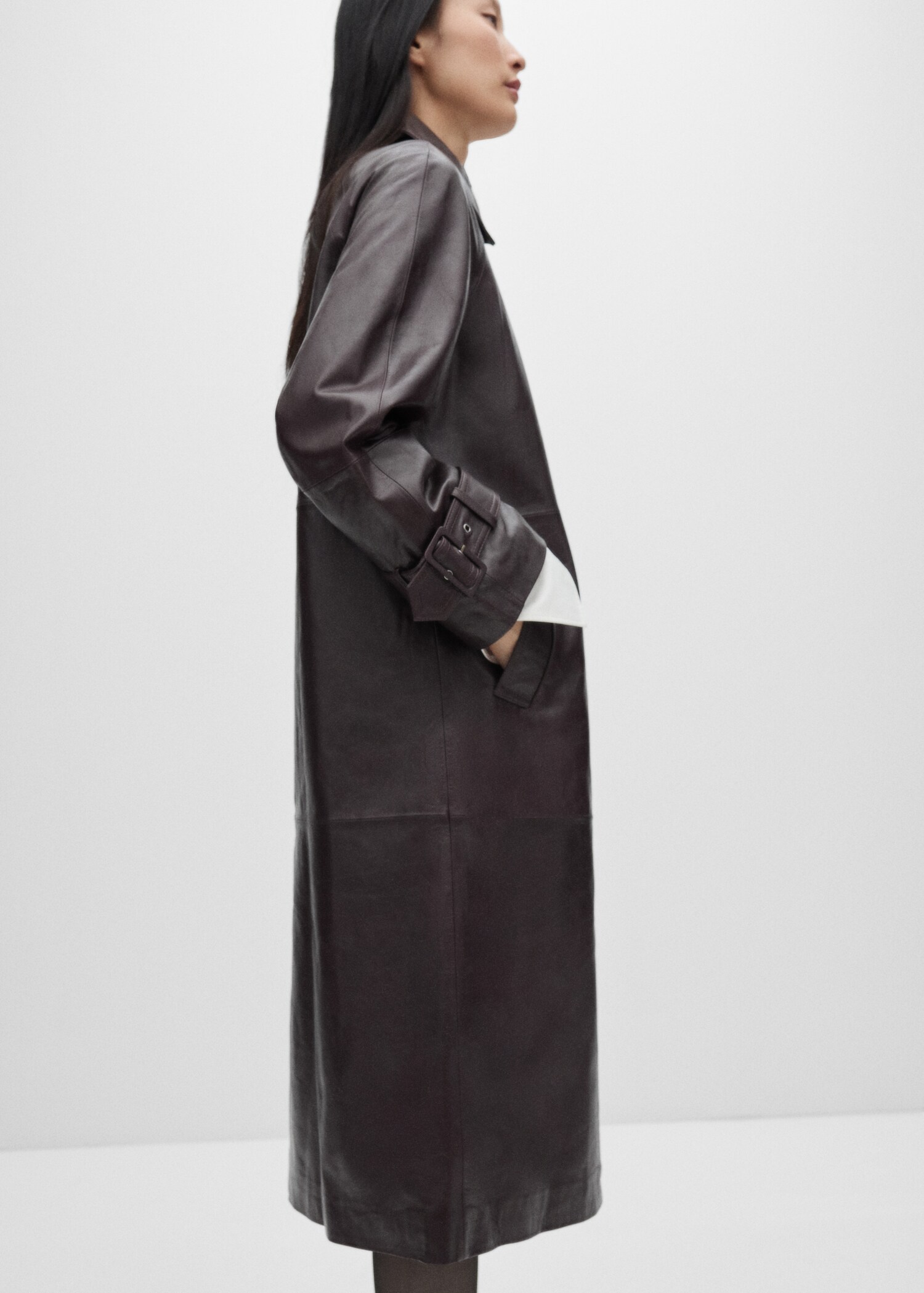 Oversized jas 100% leer - Detail van het artikel 1