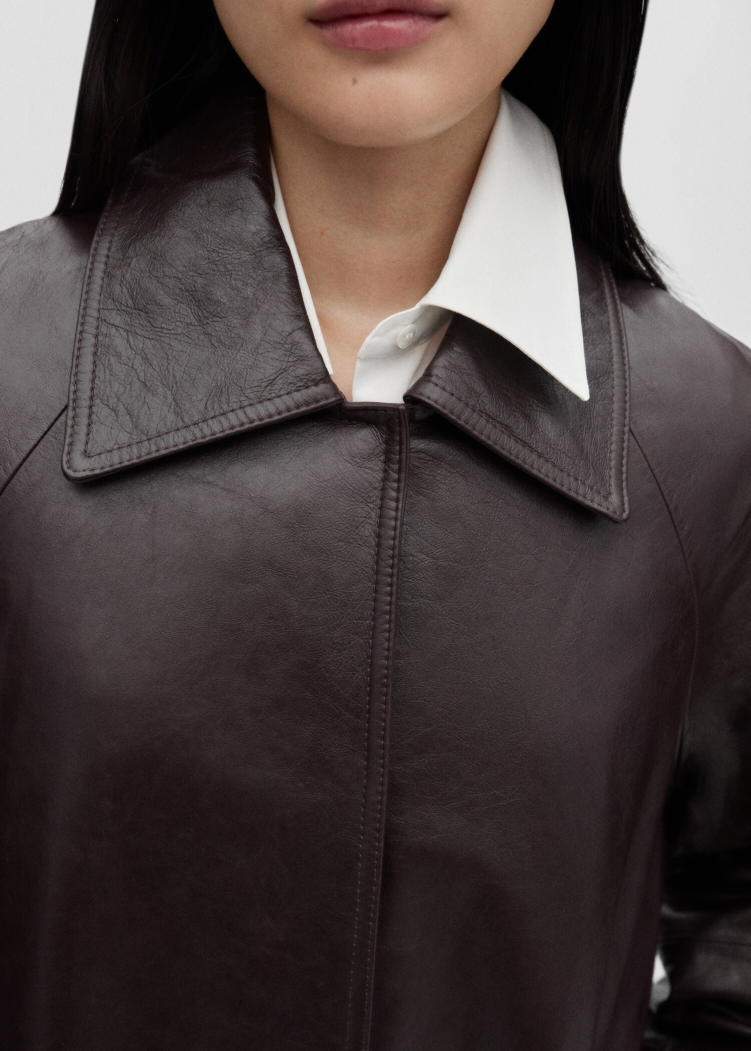 Oversized jas 100% leer - Detail van het artikel 6