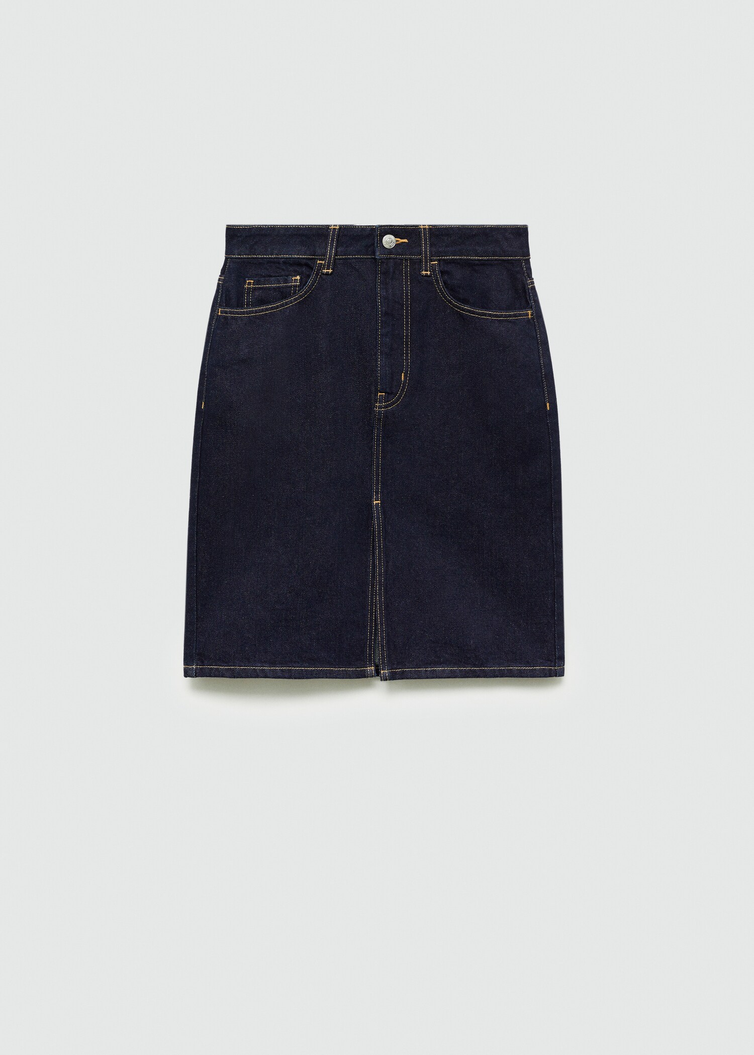 Rinse-wash denim midi-skirt - Article without model