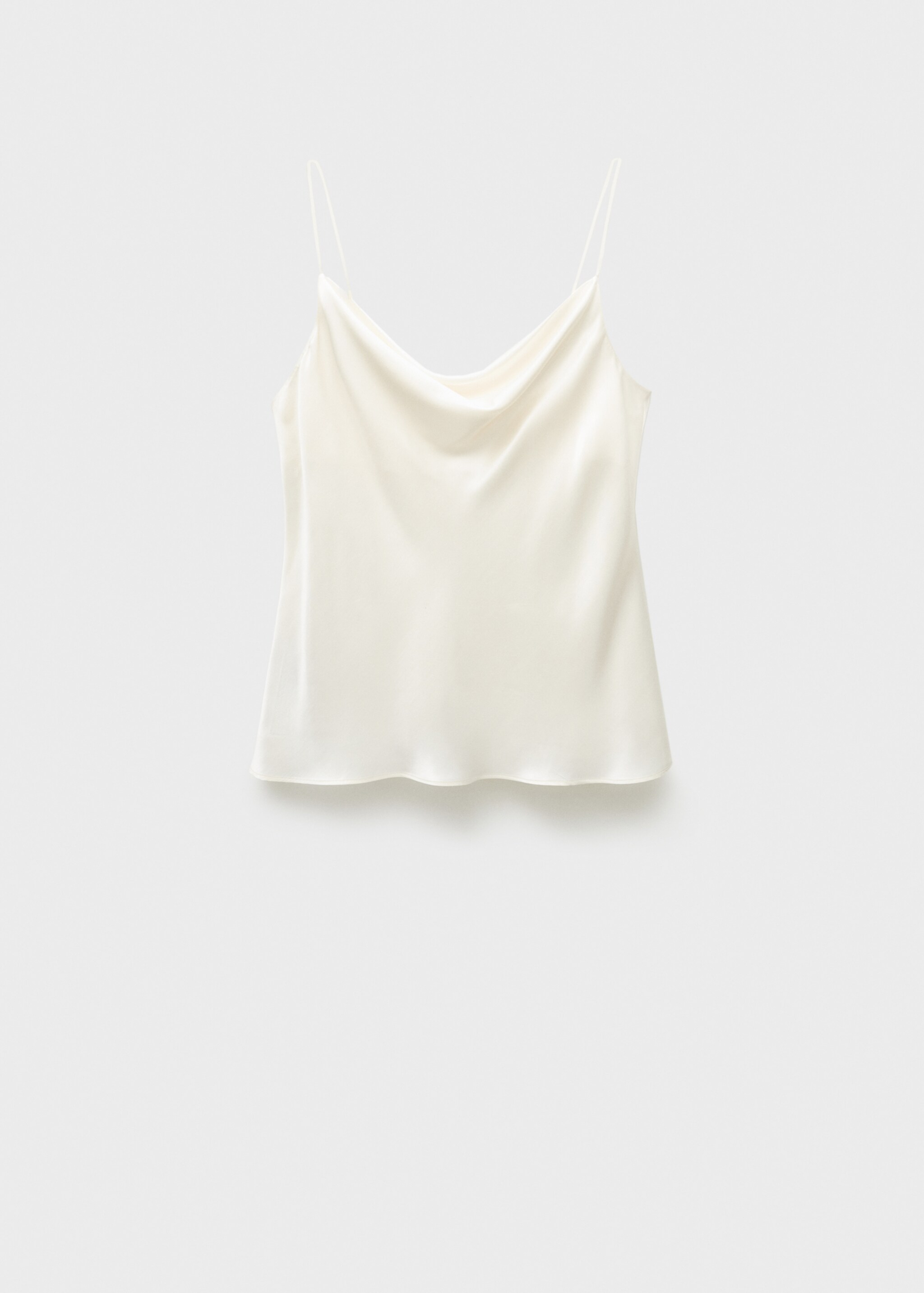 Silk satin top - Article without model, Off White. Ref: 77055661-00.