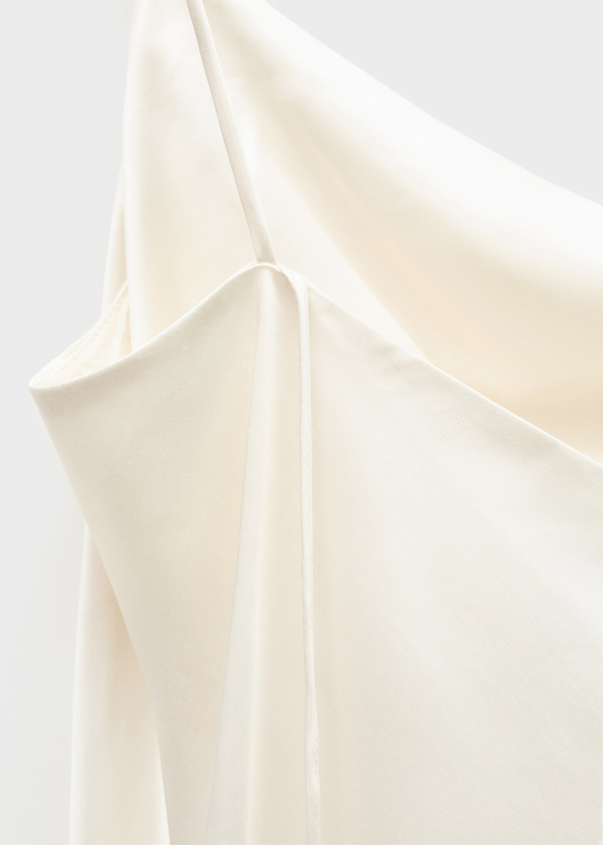 Silk satin top - Details of the article 0, Off White. Ref: 77055661-00.
