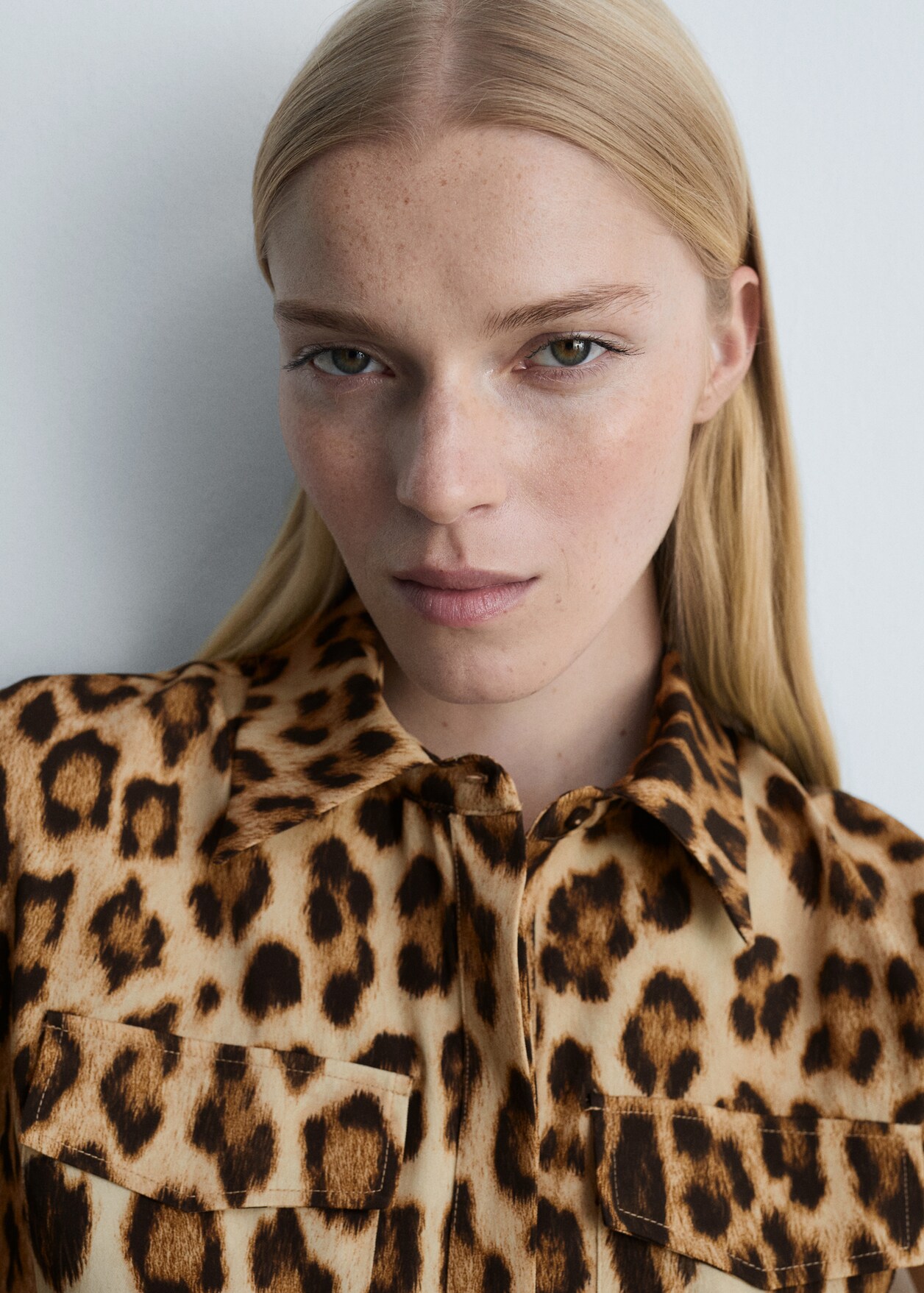 Leopard Print Shirt Dress main image 1