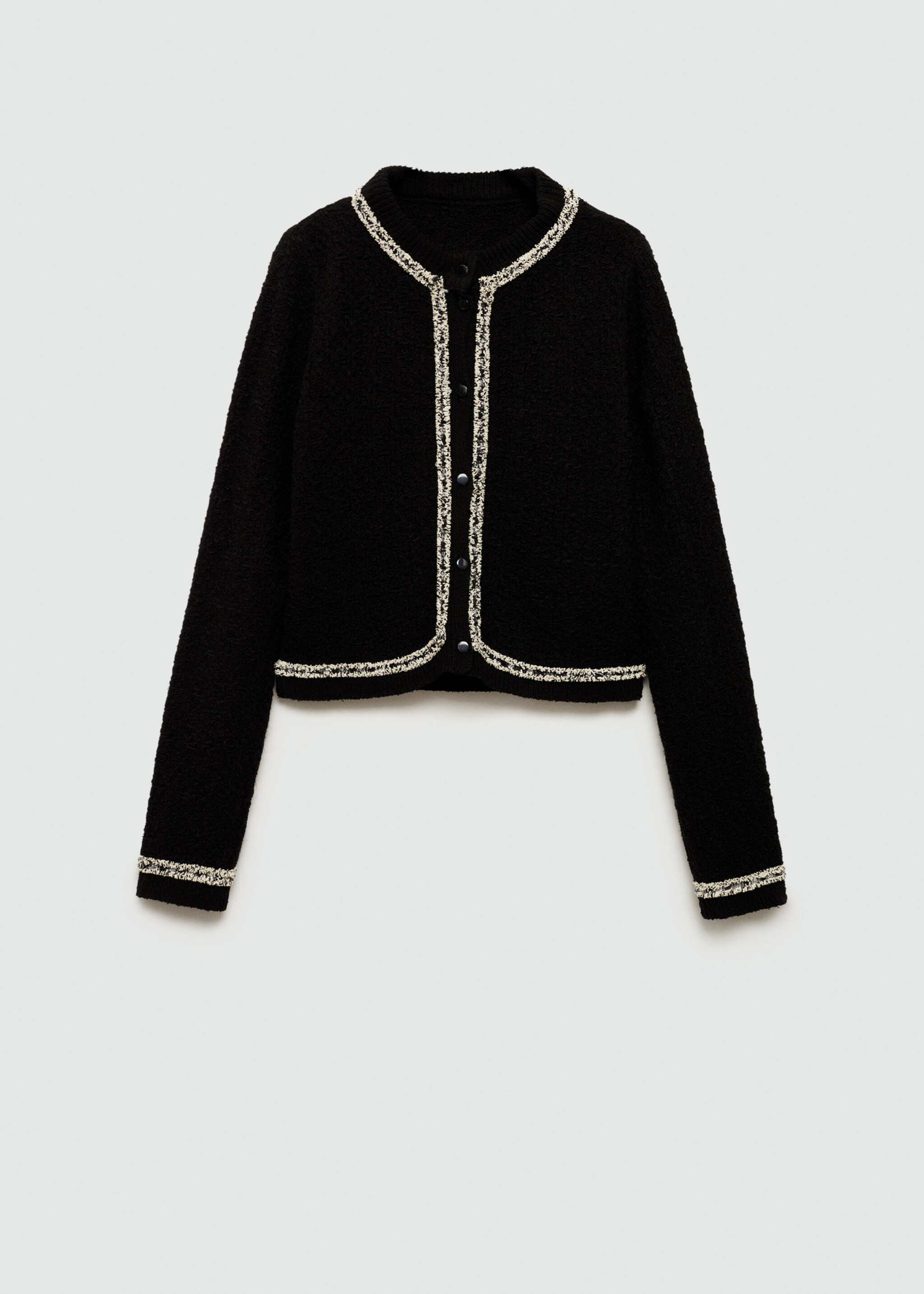 Bicolour tweed jacket - Article without model, Black. Ref: 77055670-00.