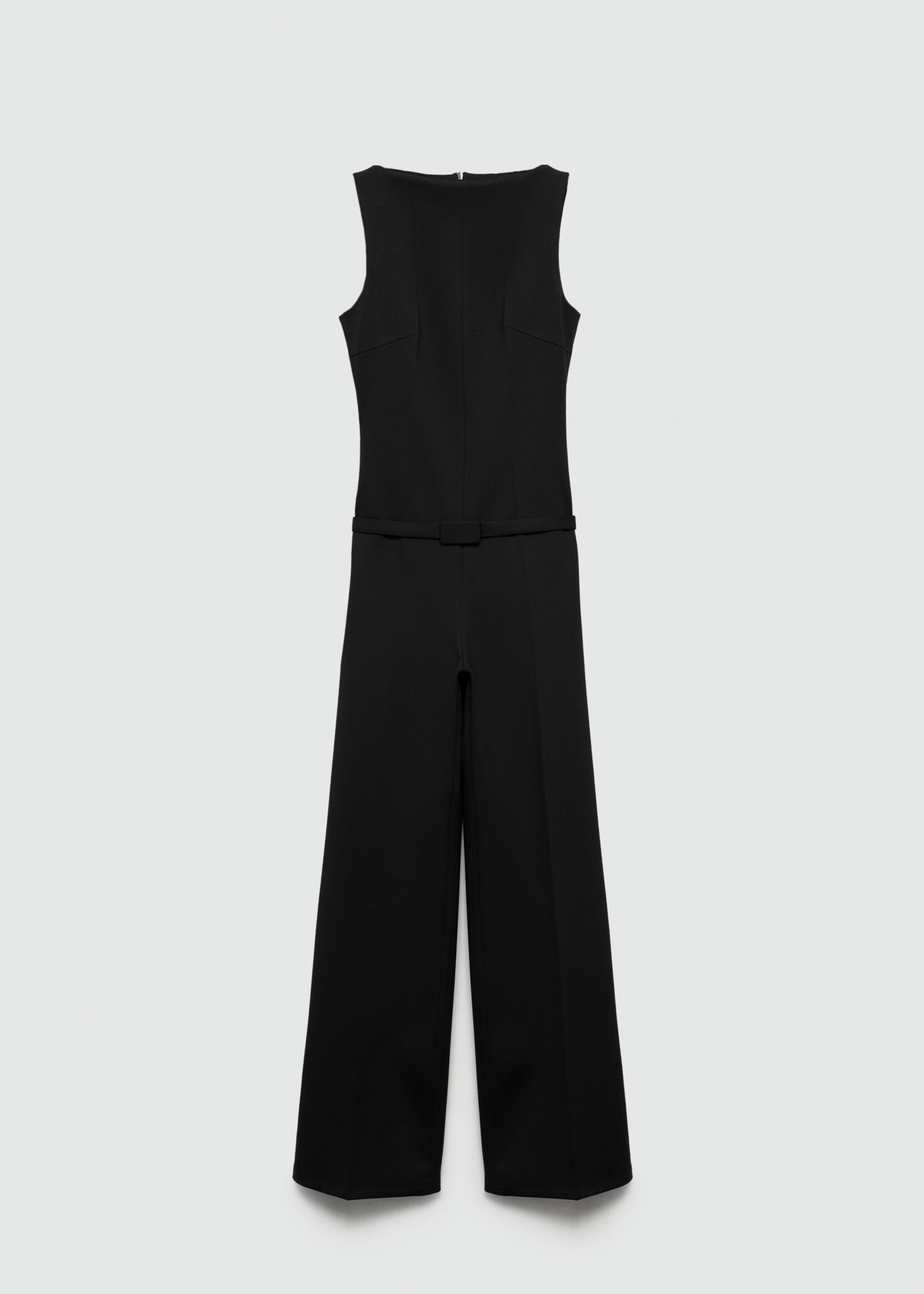 Belt long jumpsuit - Article without model, Black. Ref: 77055672-00.