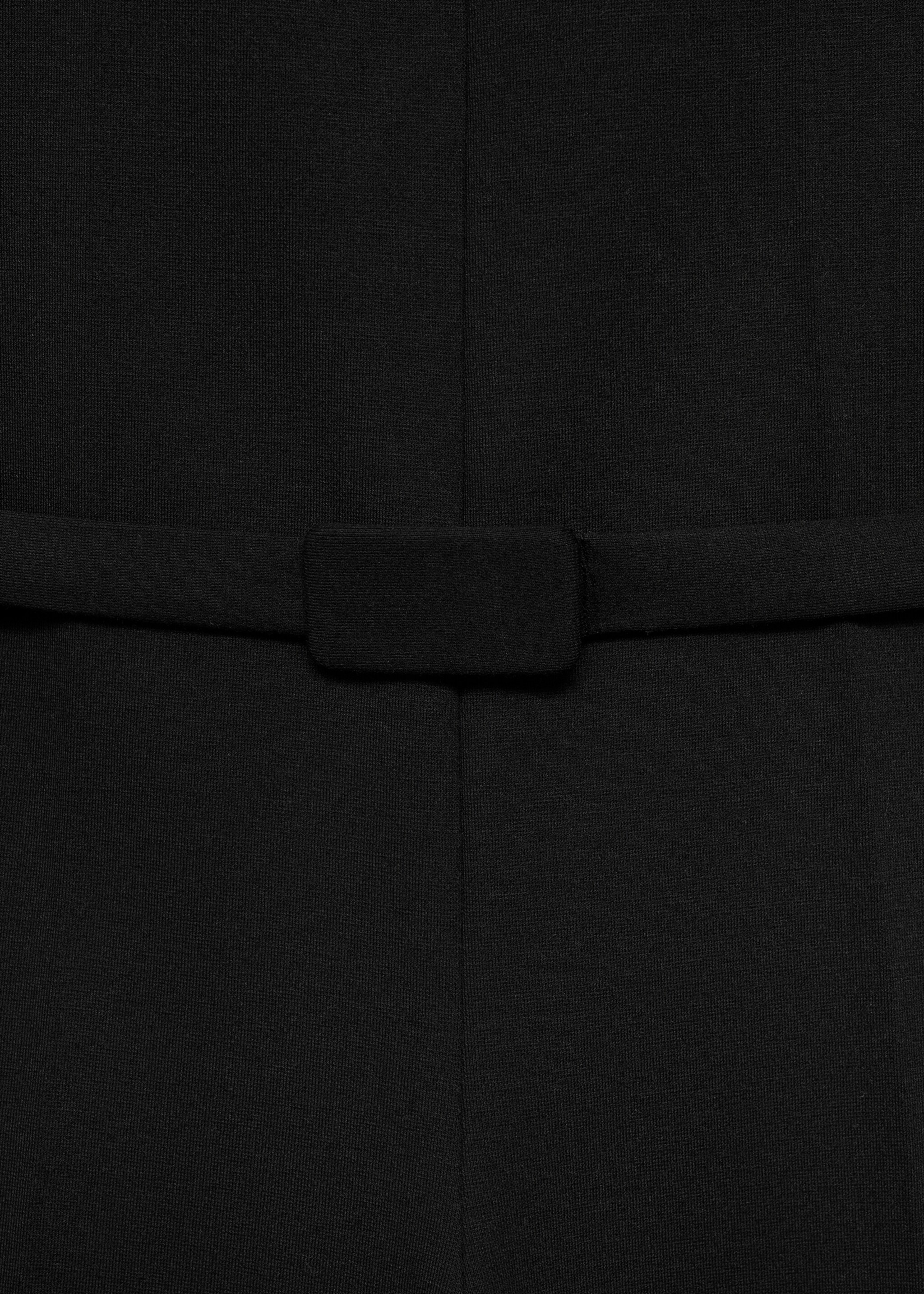 Belt long jumpsuit - Details of the article 0, Black. Ref: 77055672-00.