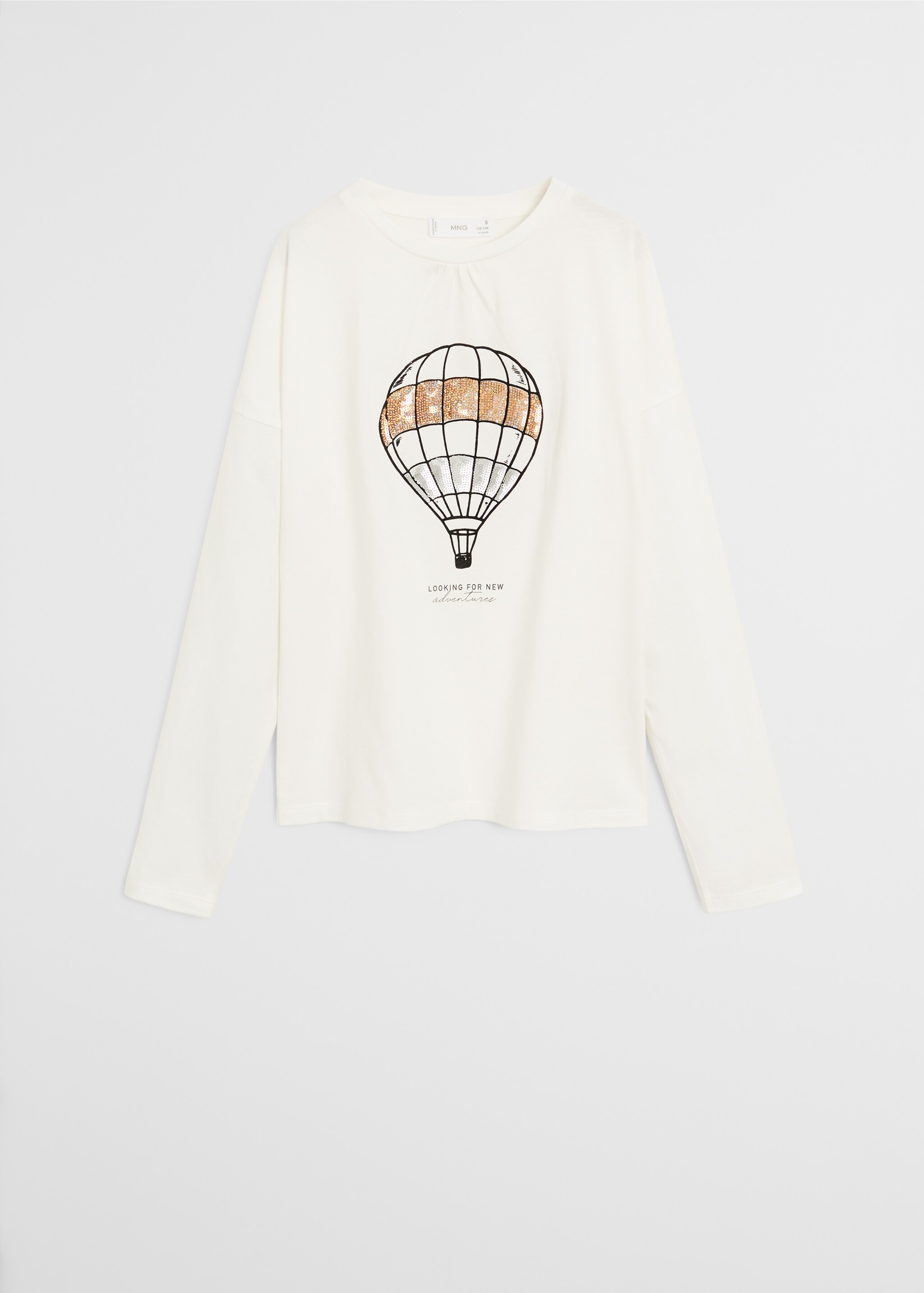 Camiseta algodón orgánico detalle lentejuelas - Artículo sin modelo