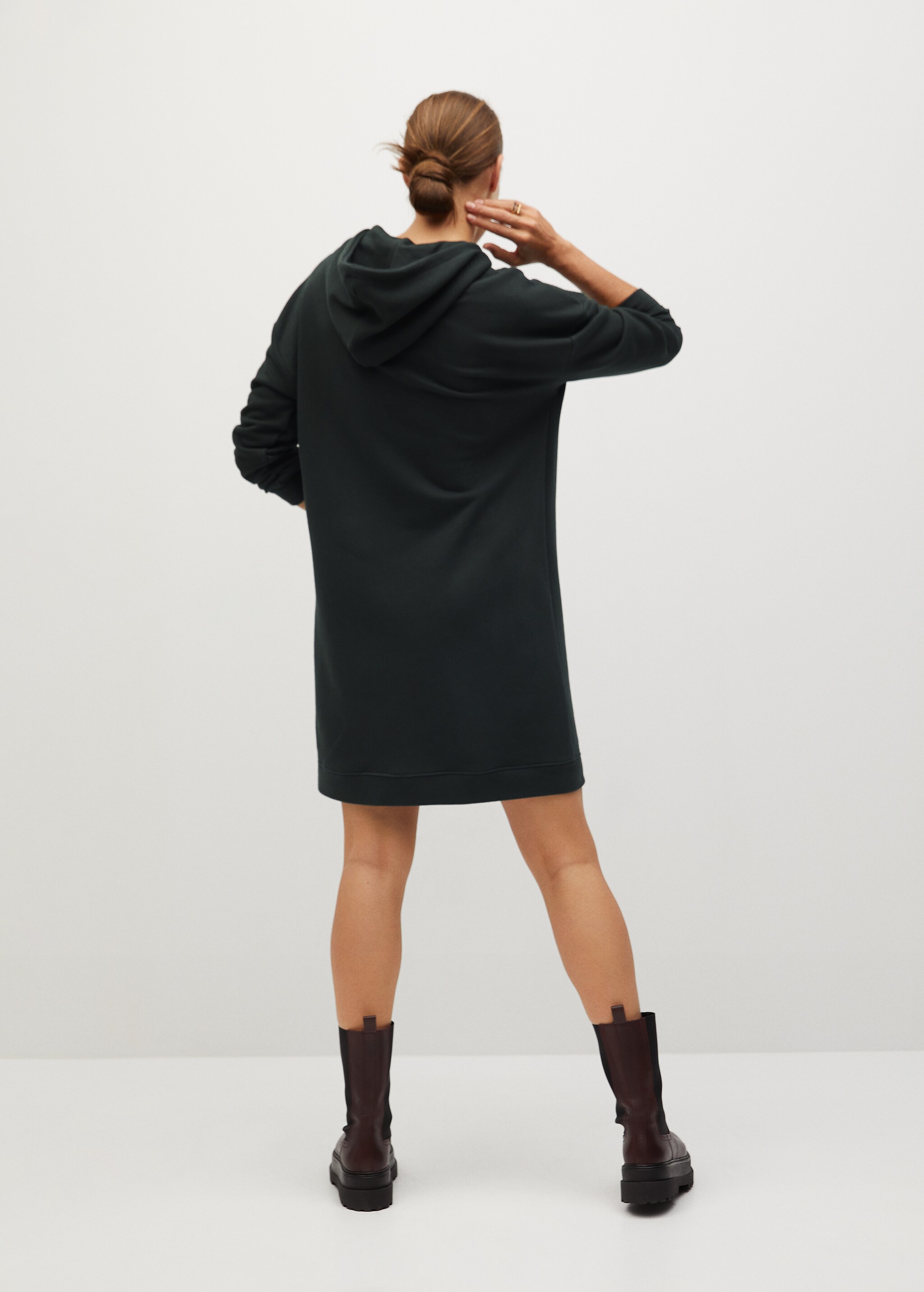 Vestido sudadera algodón  - Reverso del artículo