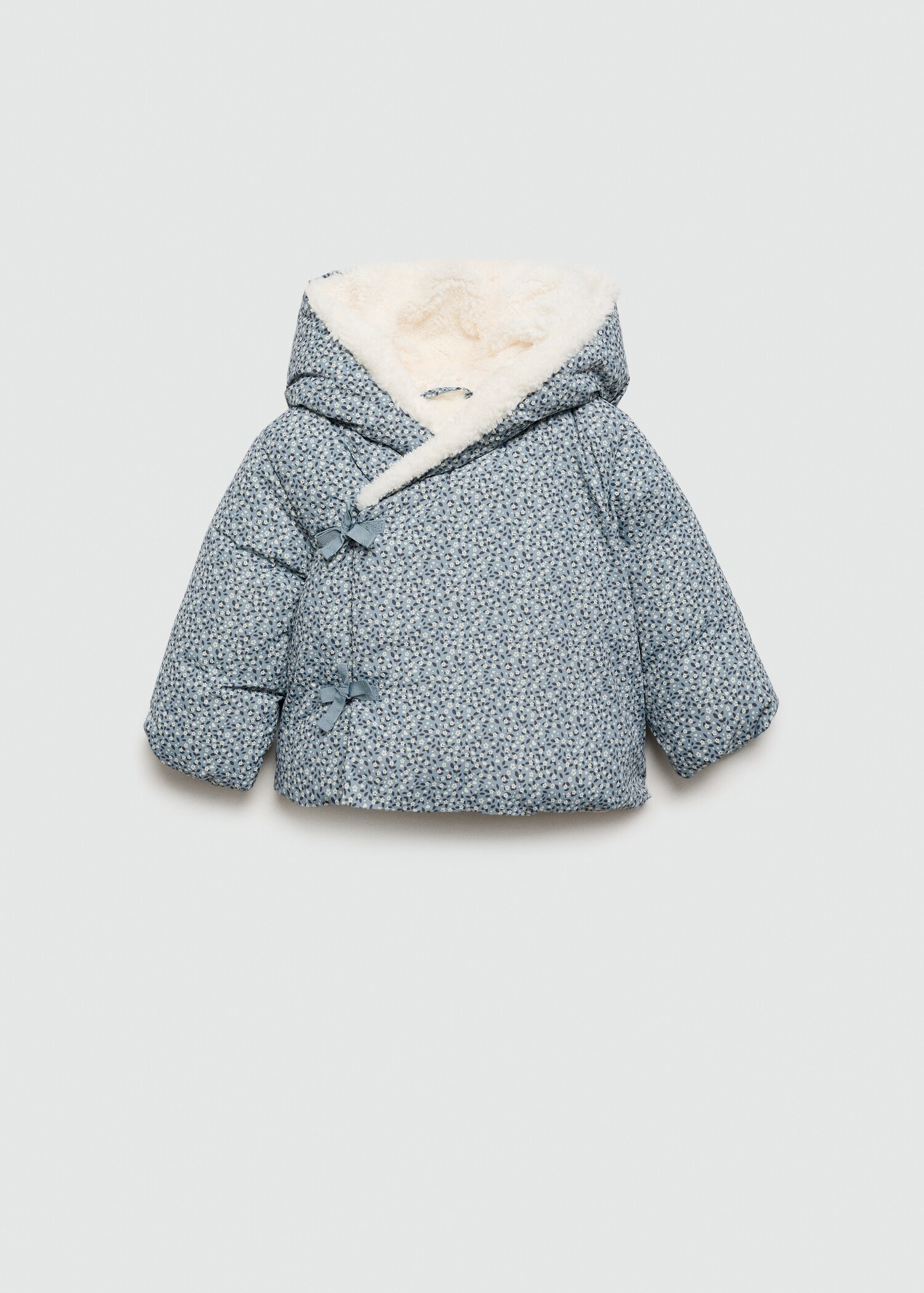 Anorak en imprimé fleuri imitation fourrure - Article sans modèle