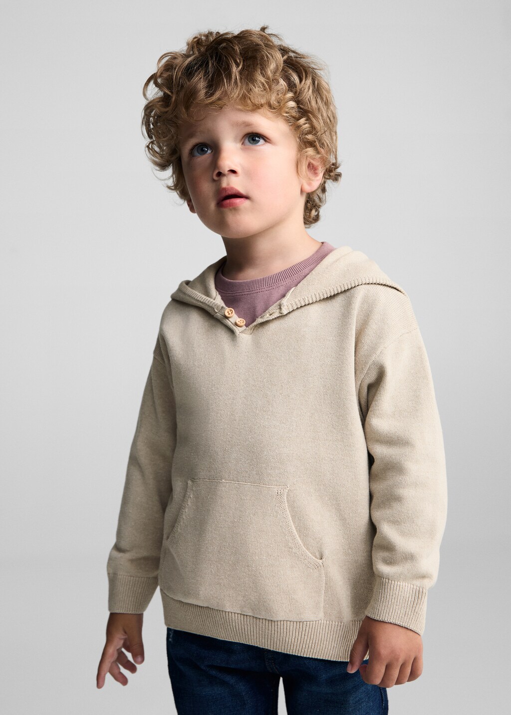 Hooded knit sweater - Baby boys | MANGO OUTLET USA