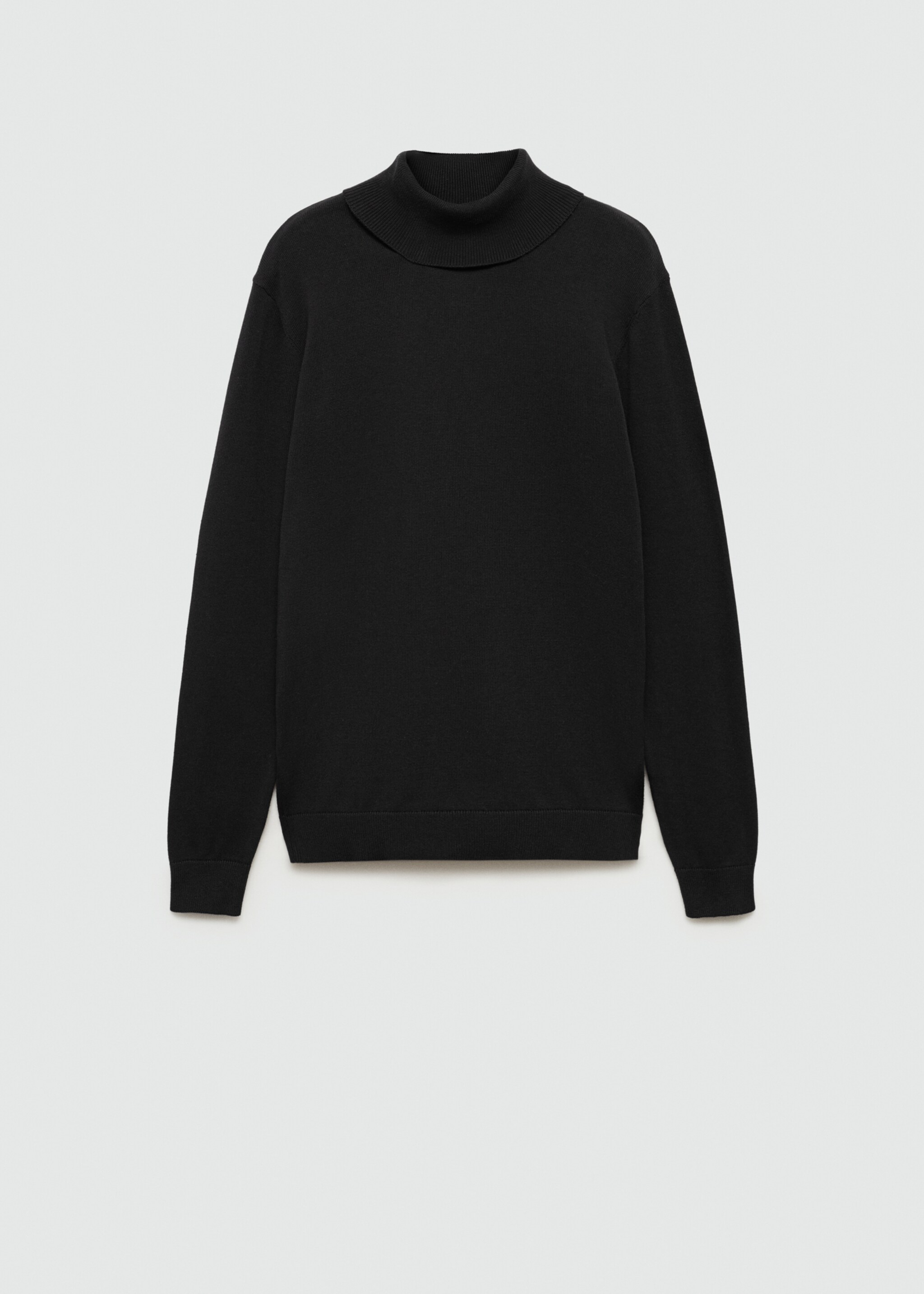 Pull-over maille col montant - Article sans modèle, Noir. Ref: 77055967-00.