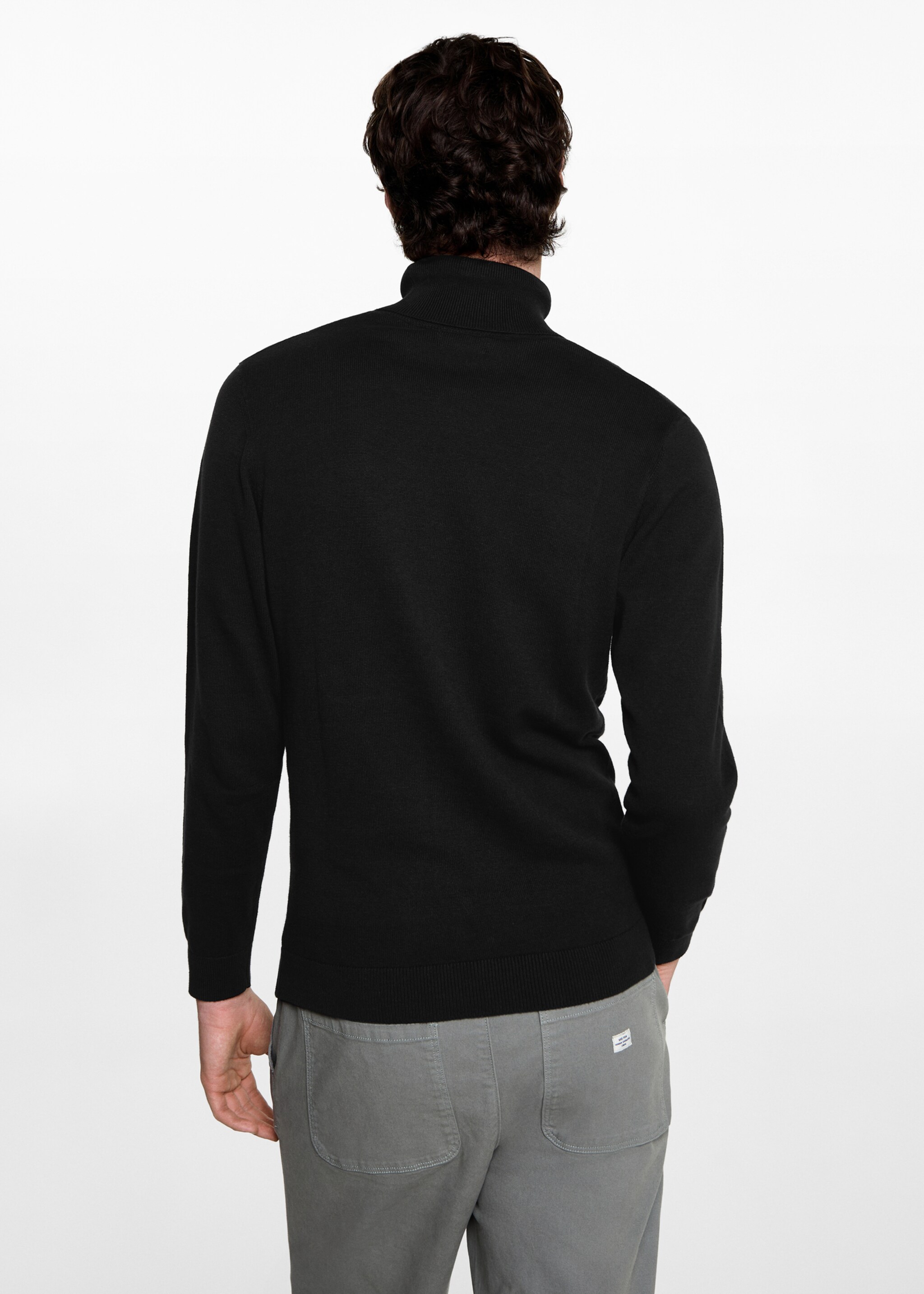 Pull-over maille col montant - Verso de l’article, Noir. Ref: 77055967-00.