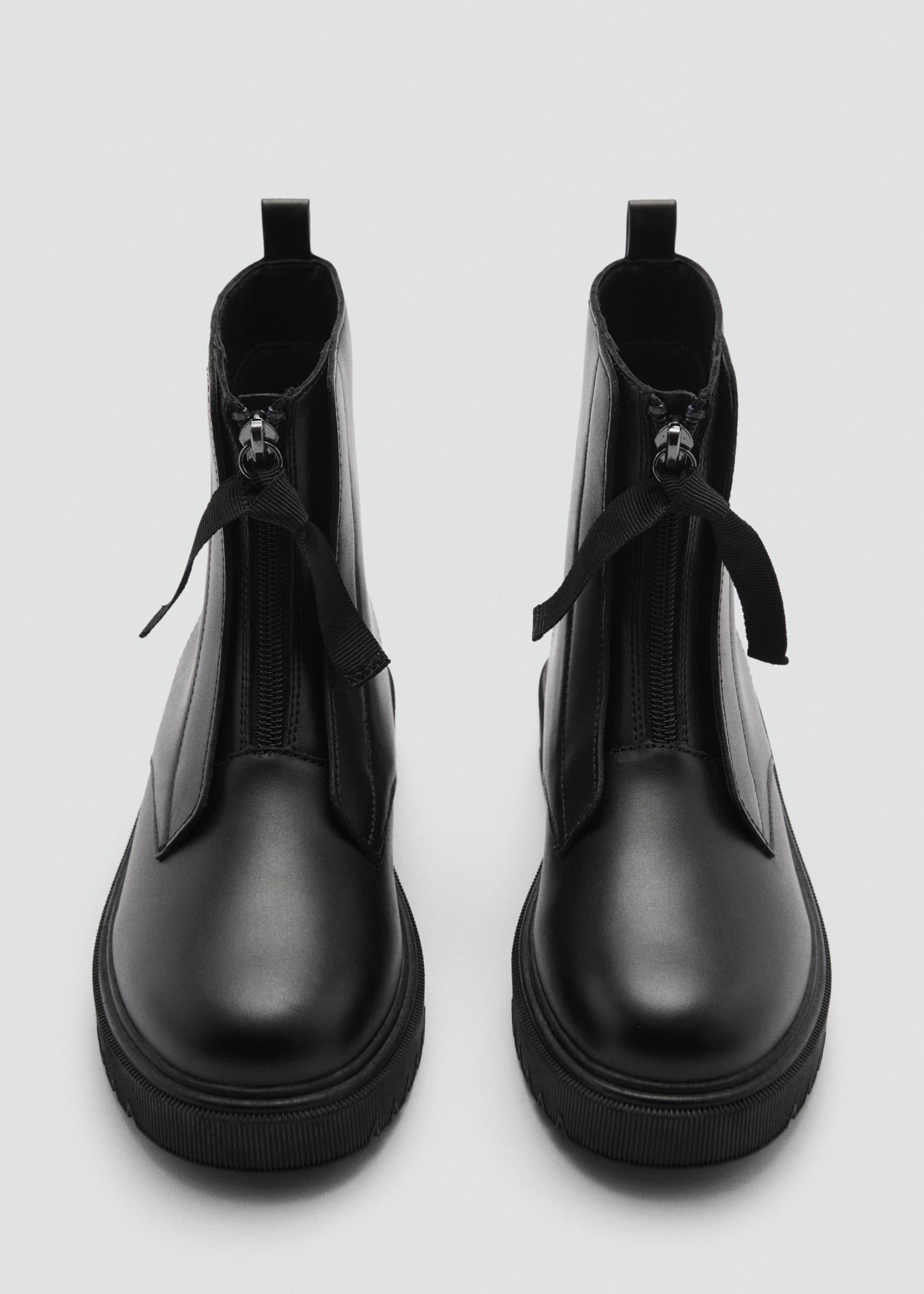 Botine fără toc din piele - Detaliu al articolului 3, Negru. Ref: 77055968-00.