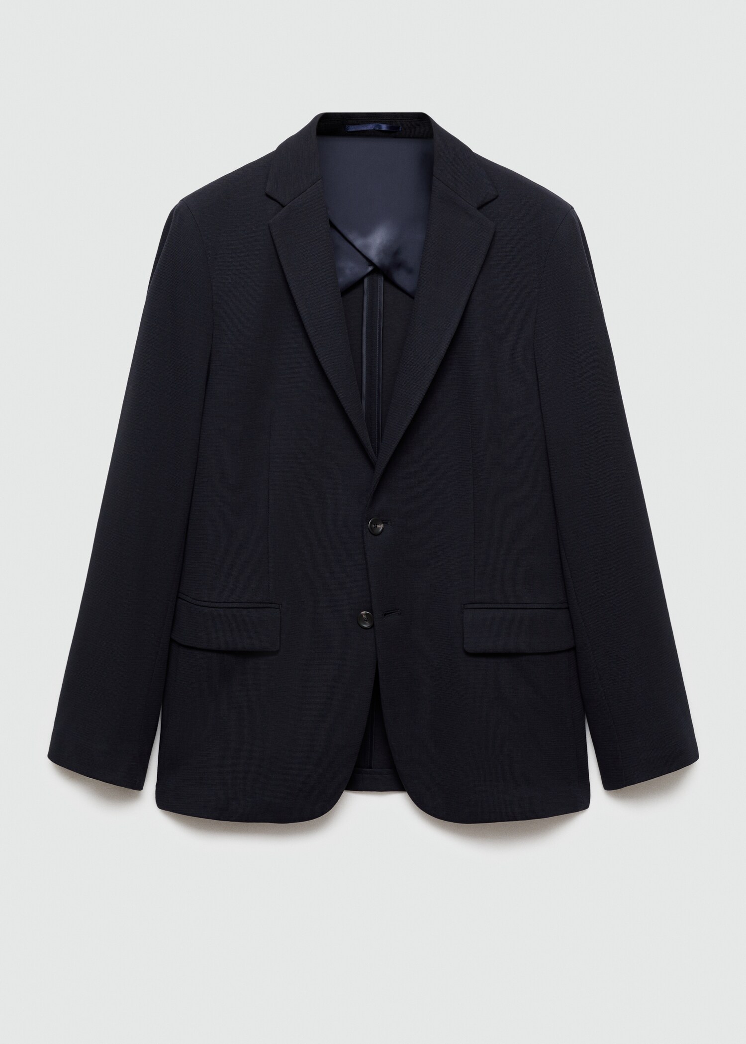 Slim Fit-Baumwollblazer mit Mikrostruktur - Artikel ohne Model