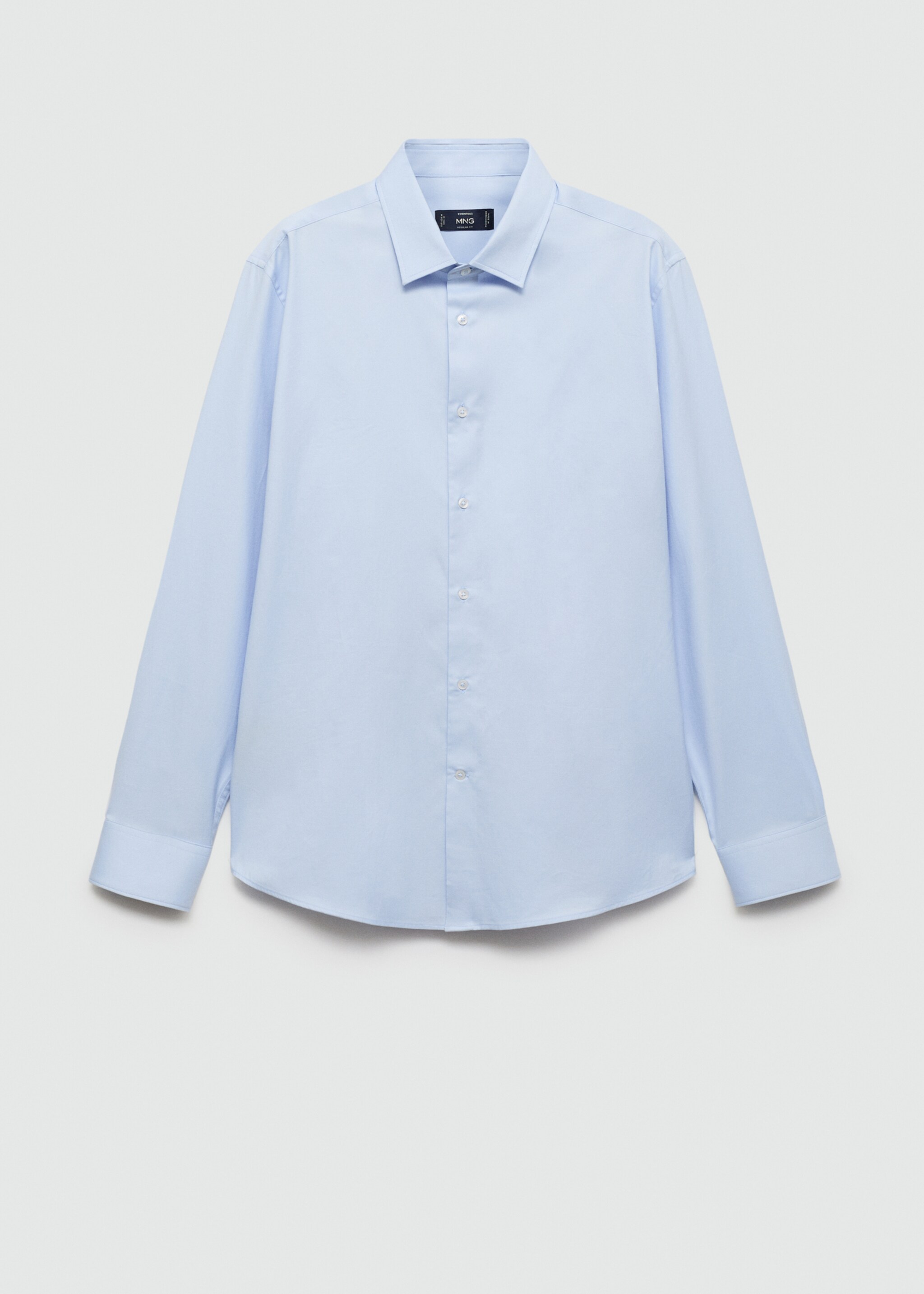 100% twillkatoenen regular-fit overhemd - Artikel zonder model, Hemelsblauw. Ref: 77055975-00.