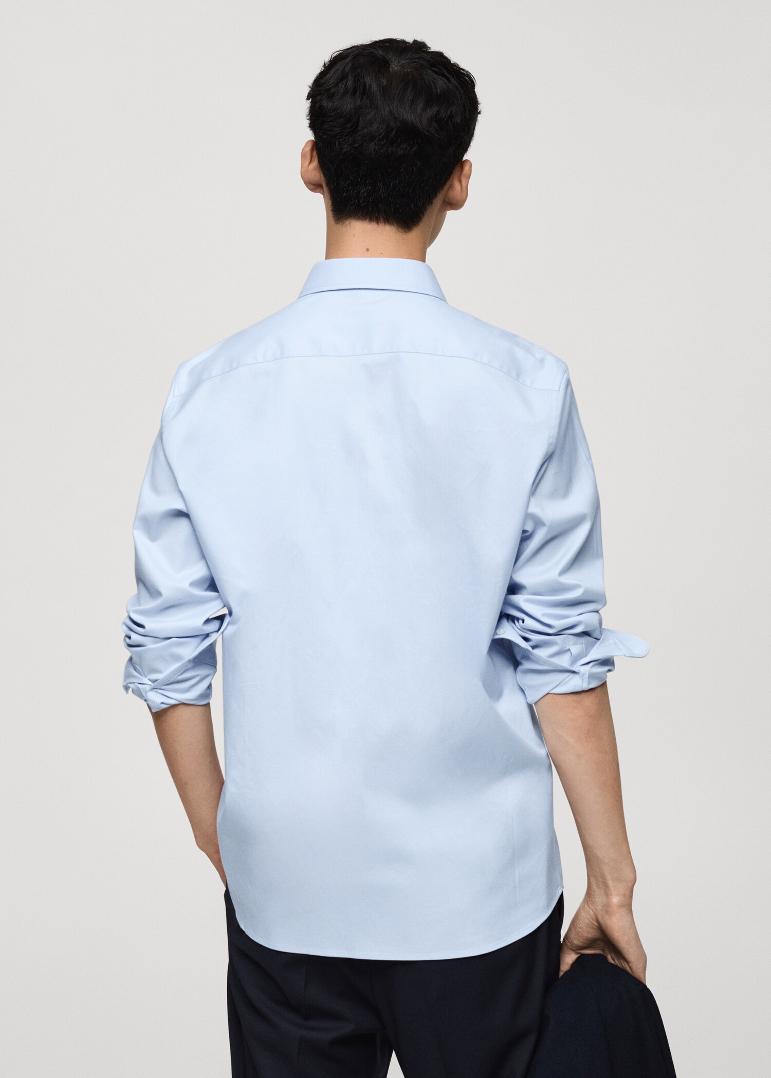 100% cotton twill regular-fit shirt - Reverse of the article