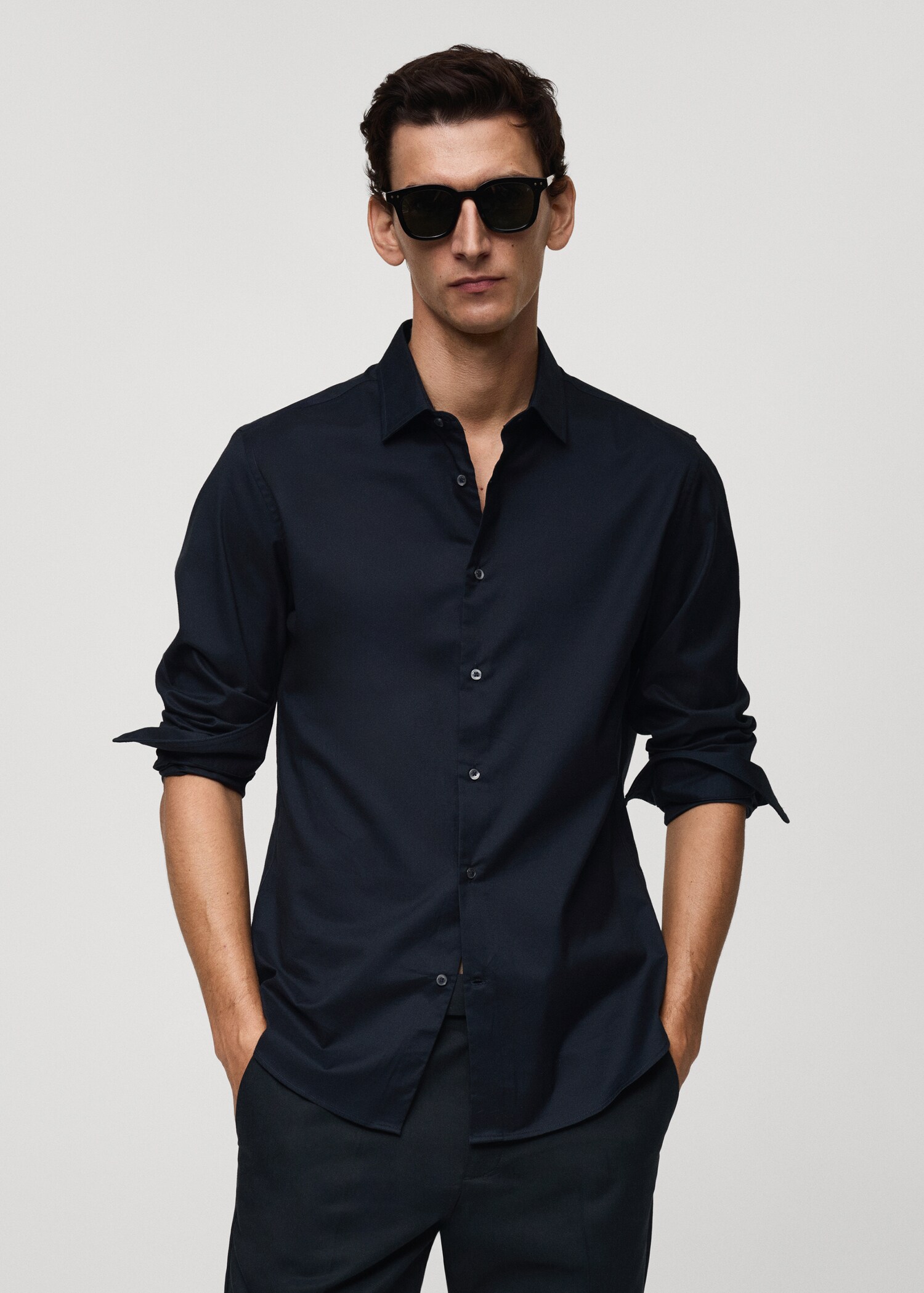 100% cotton twill regular-fit shirt - Medium plane