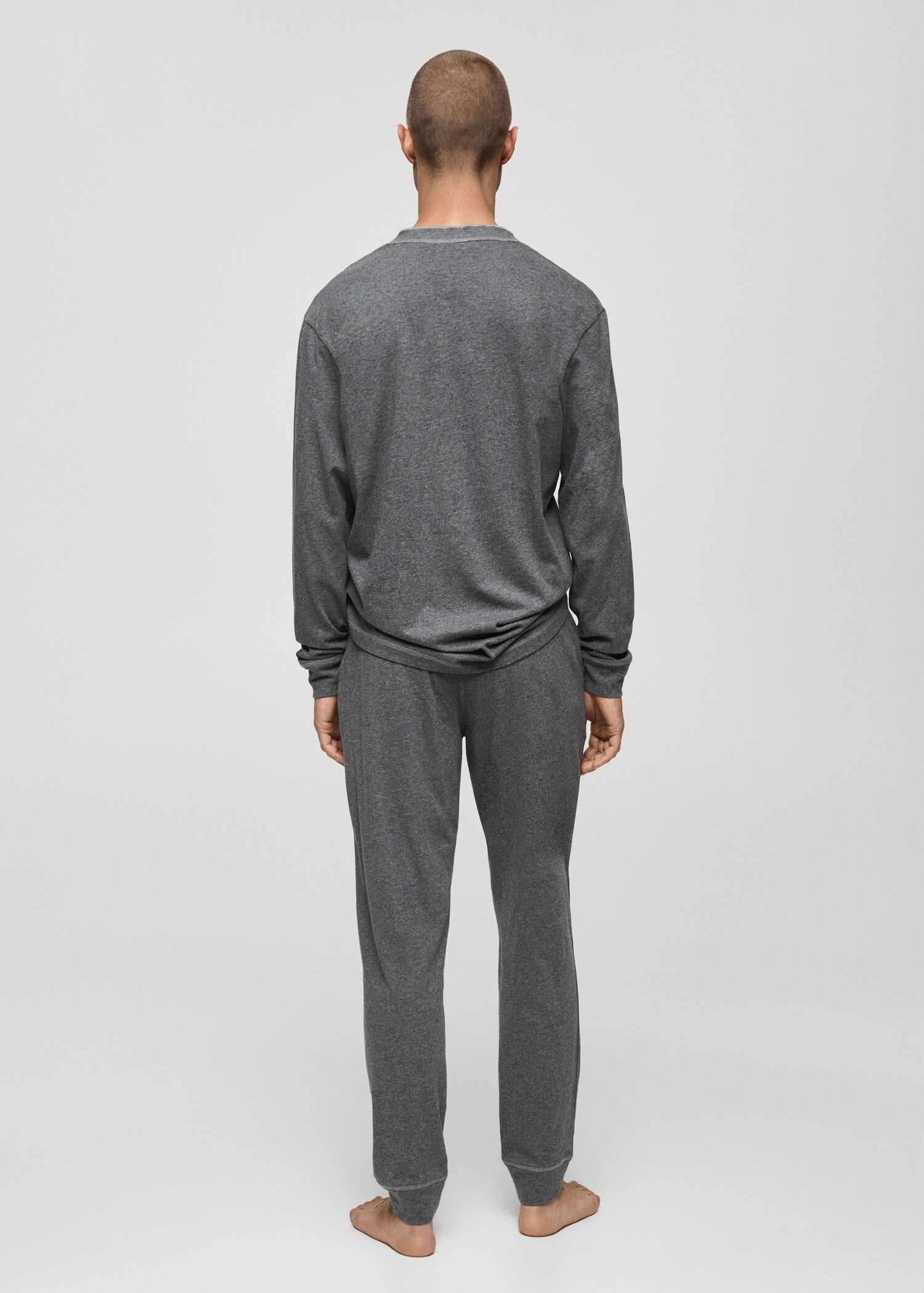 Σετ πιτζάμα μακριά 100% βαμβάκι - Πίσω όψη προϊόντος