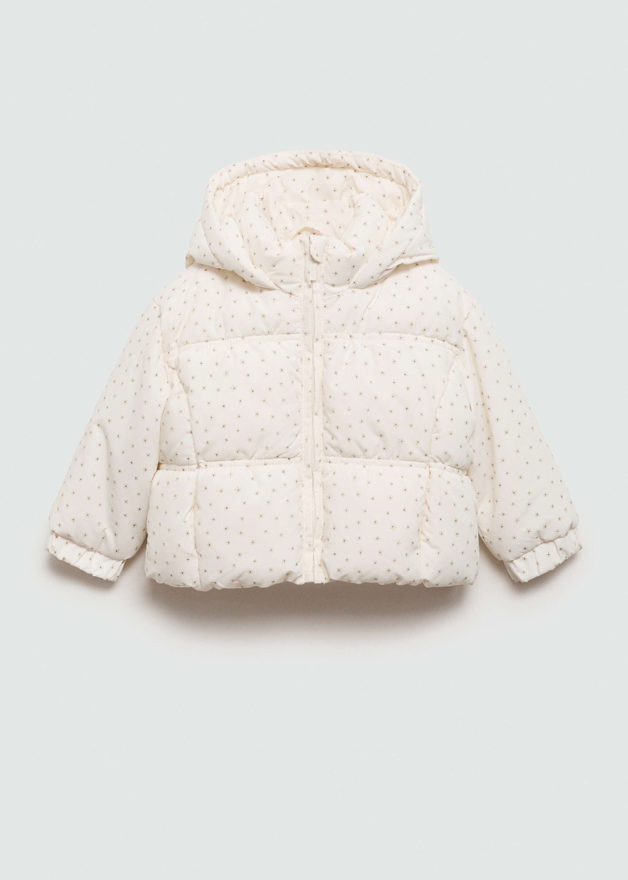 Flowers print quilted anorak - Article without model, Off White. Ref: 77055980-00.
