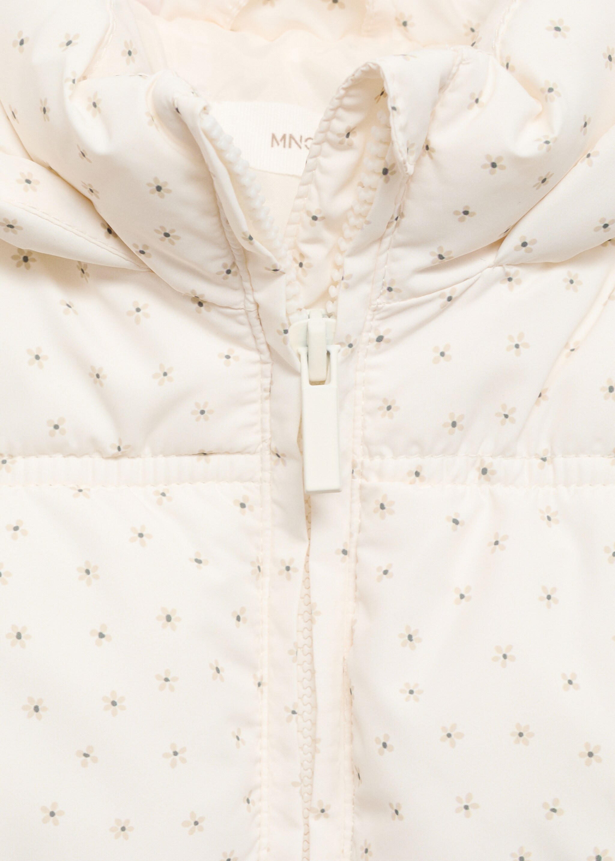 Flowers print quilted anorak - Details of the article 8, Off White. Ref: 77055980-00.