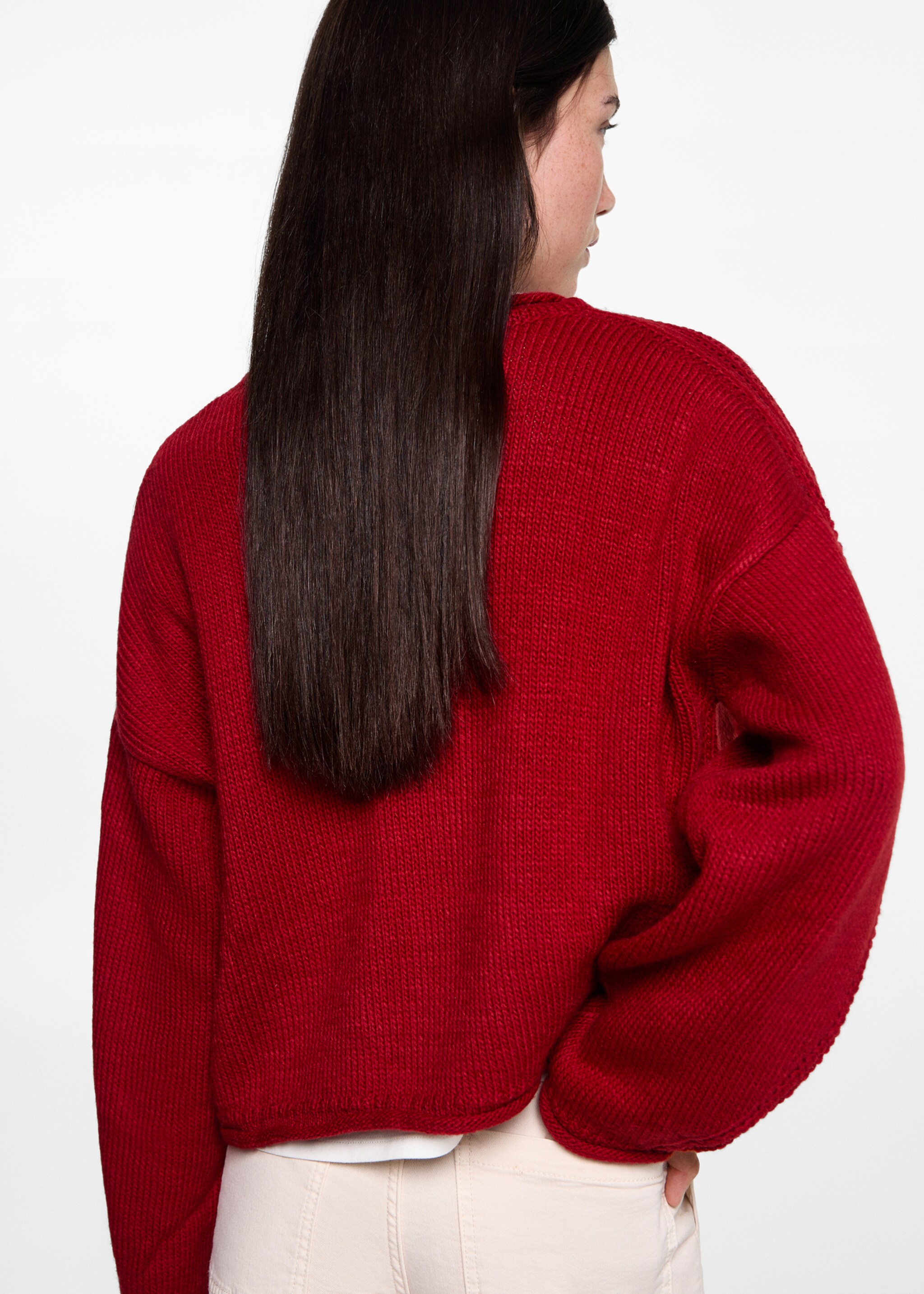 Jersey punto - Reverso del artículo, Rojo. Ref: 77055983-00.
