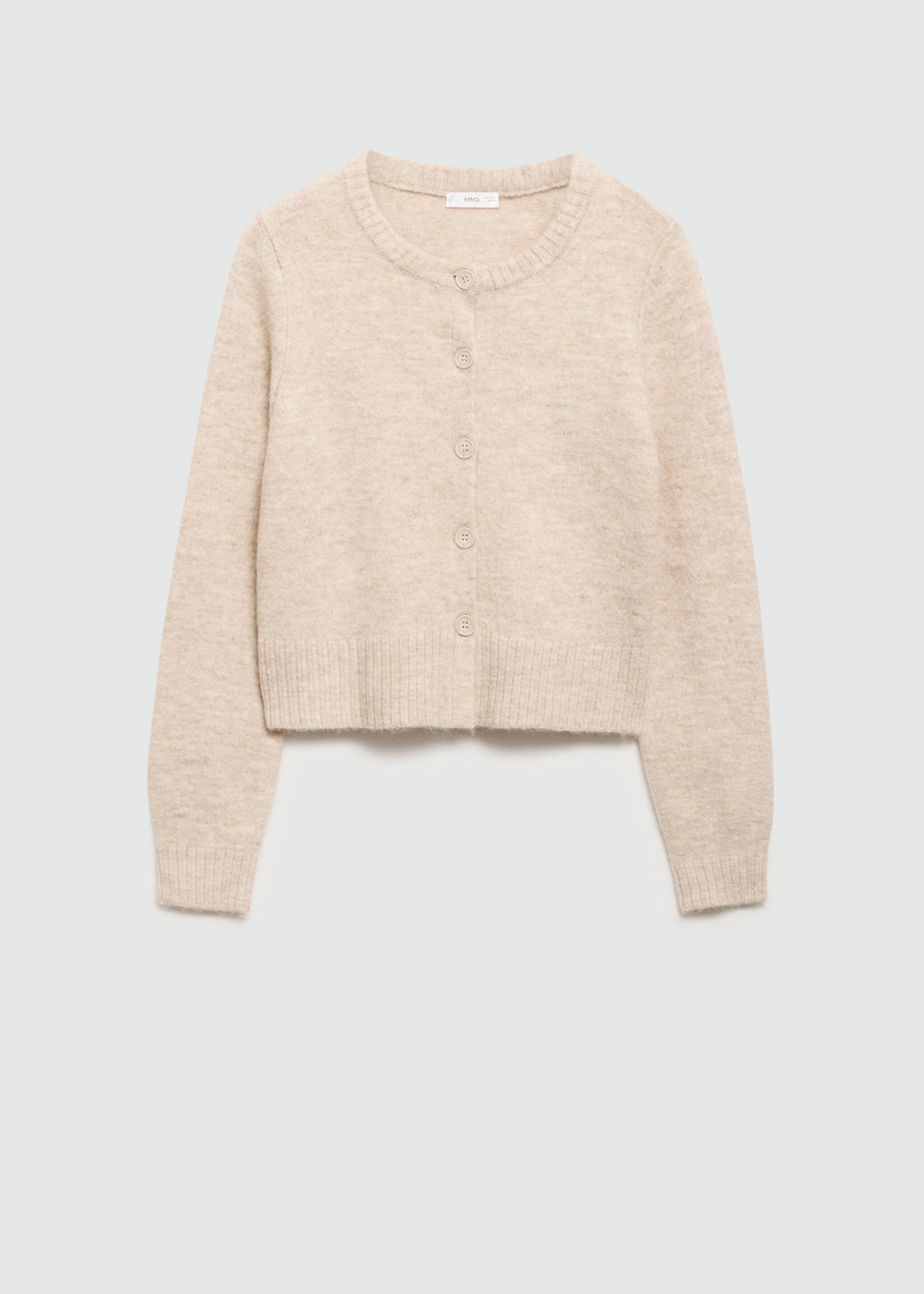 Strickjacke mit Knöpfen - Artikel ohne Model, Sandfarben. Ref: 77055984-00.