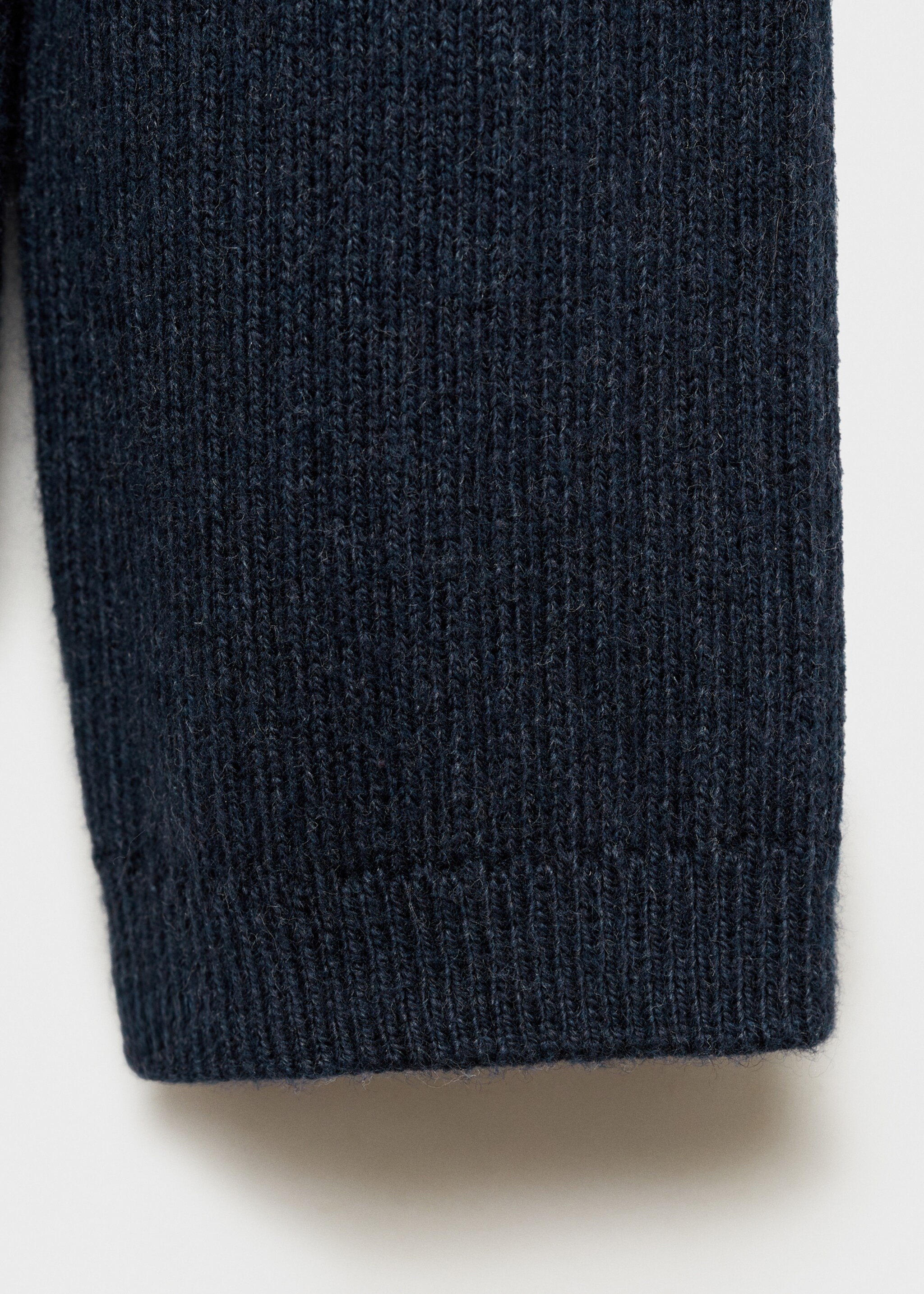 Ribbed knit sweater - Details of the article 0, Dark Navy. Ref: 77055995-00.