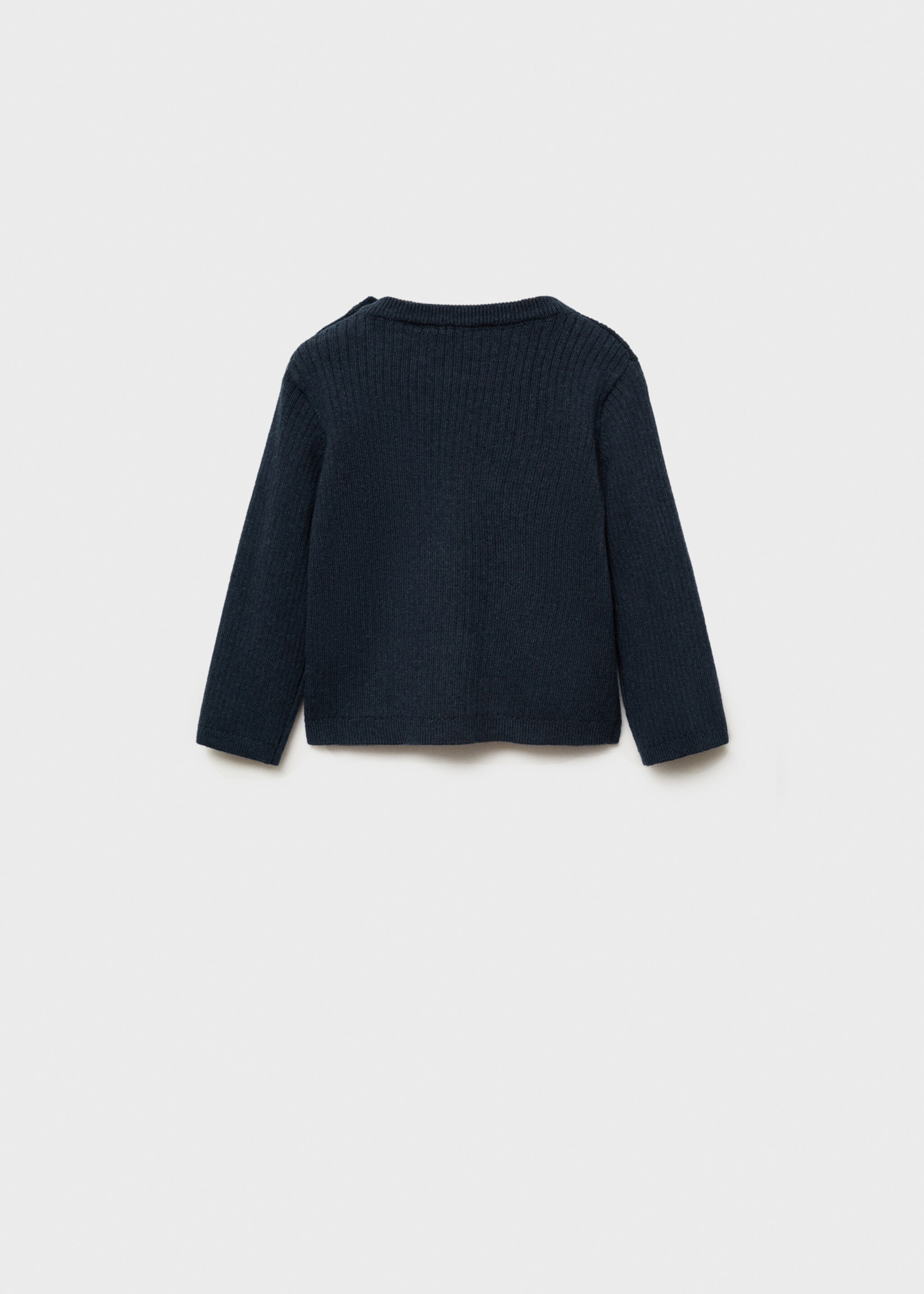 Ribbed knit sweater - Reverse of the article, Dark Navy. Ref: 77055995-00.