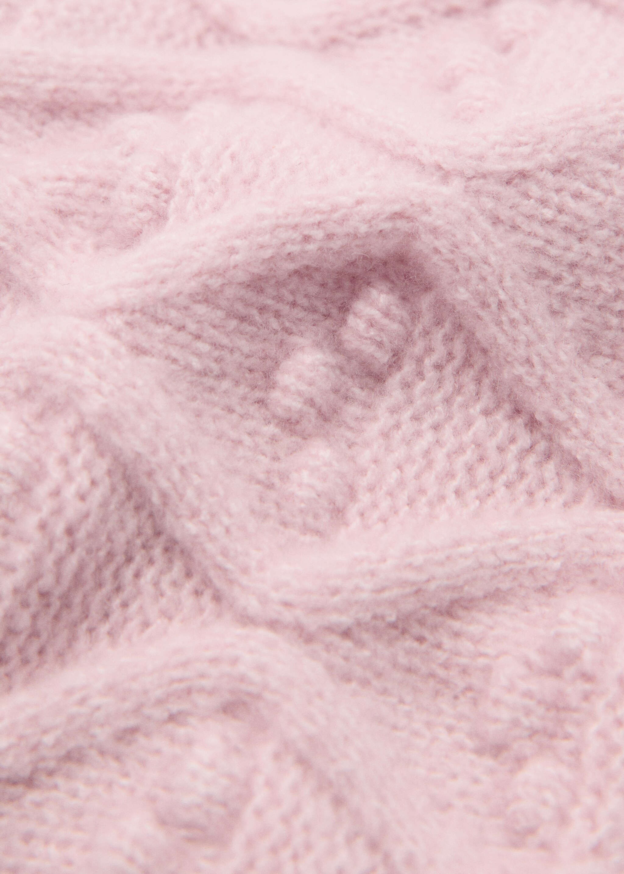 Strickschal mit Zopfmuster - Mittlere Ansicht