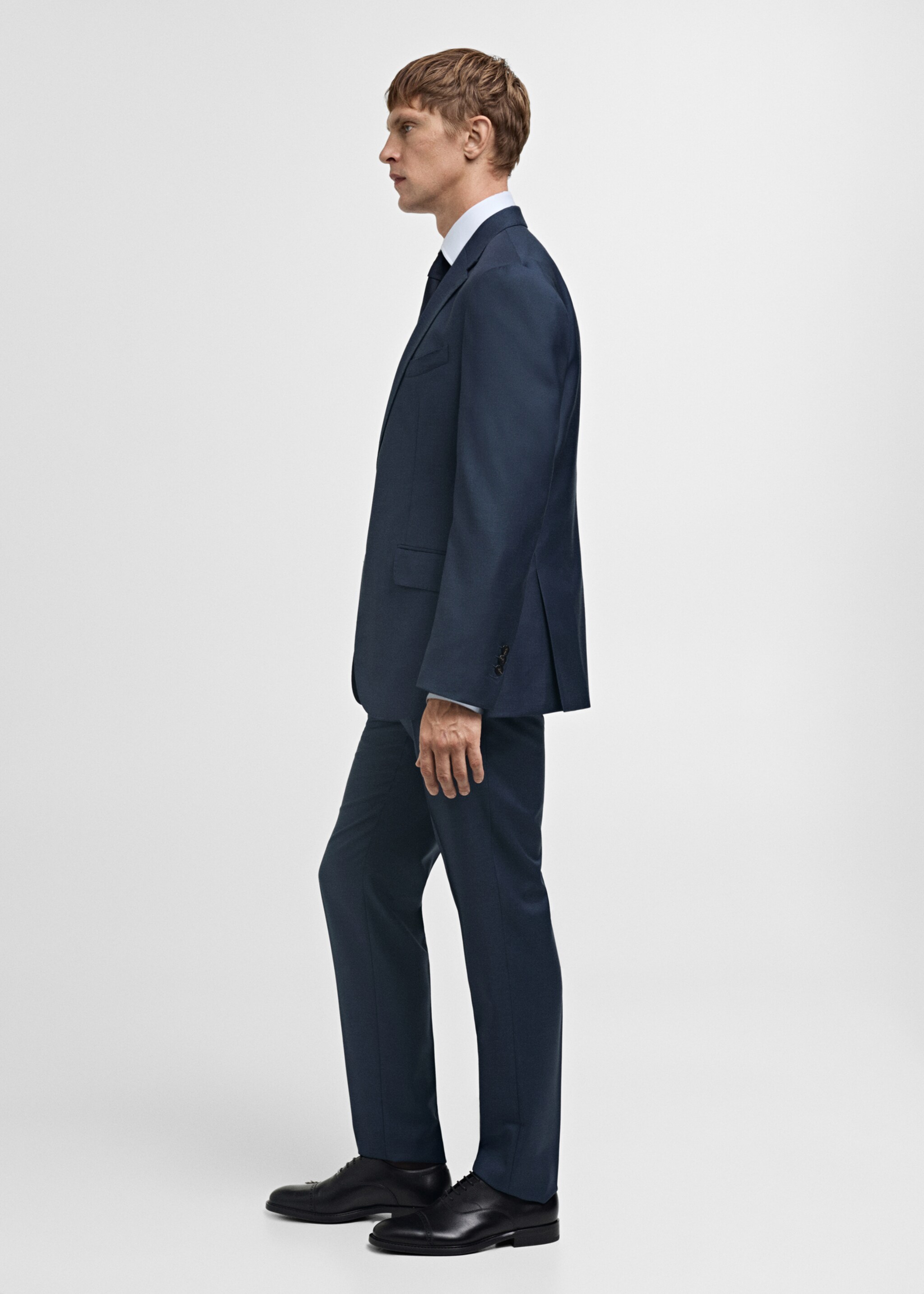 Marynarka garniturowa Venice z 100% wełny dziewiczej - Szczegóły artykułu 2, Ciemnogranatowy. Ref: 77056005-00.