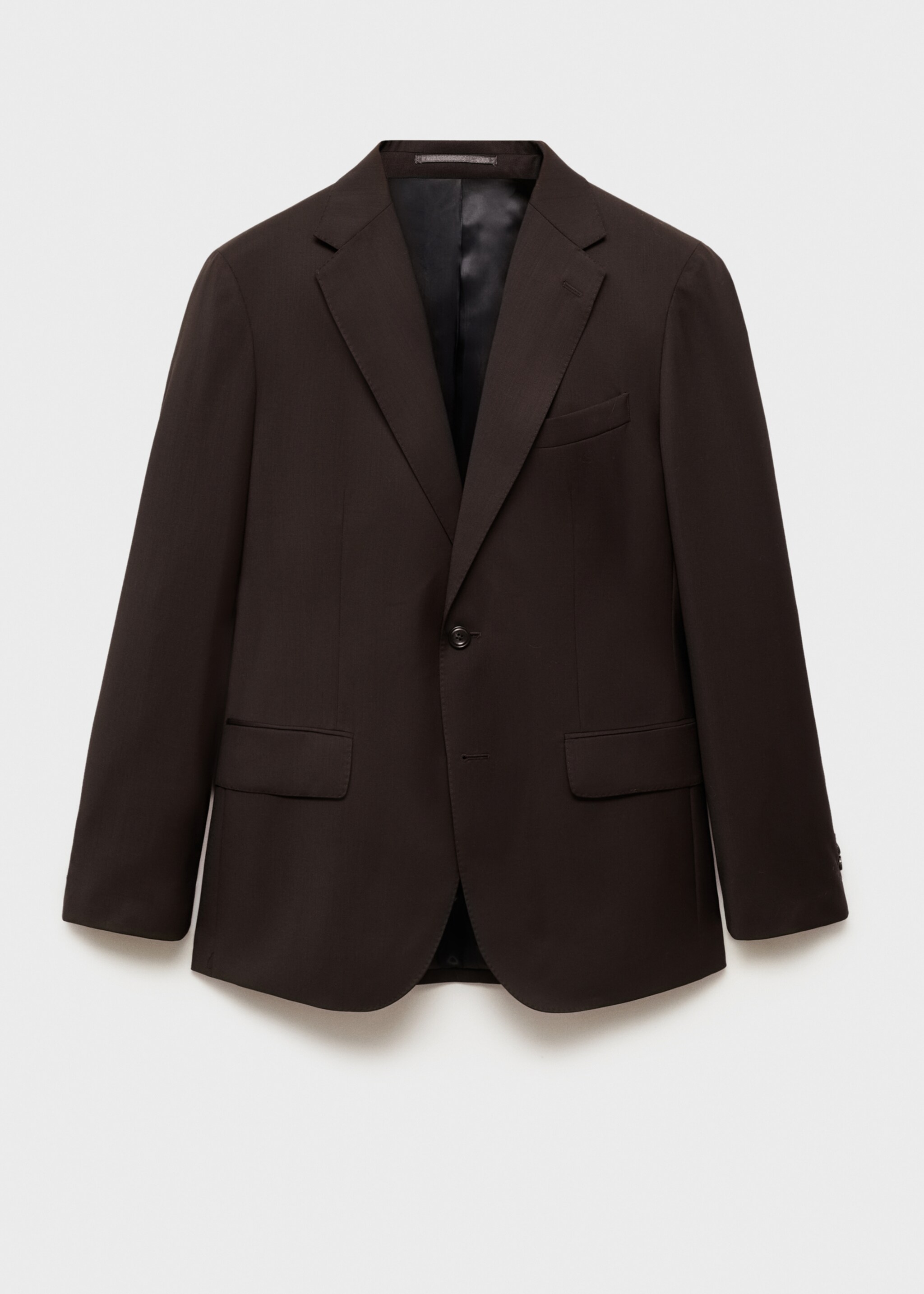 Venice 100% virgin wool suit jacket - Article without model, Brown. Ref: 77056007-00.
