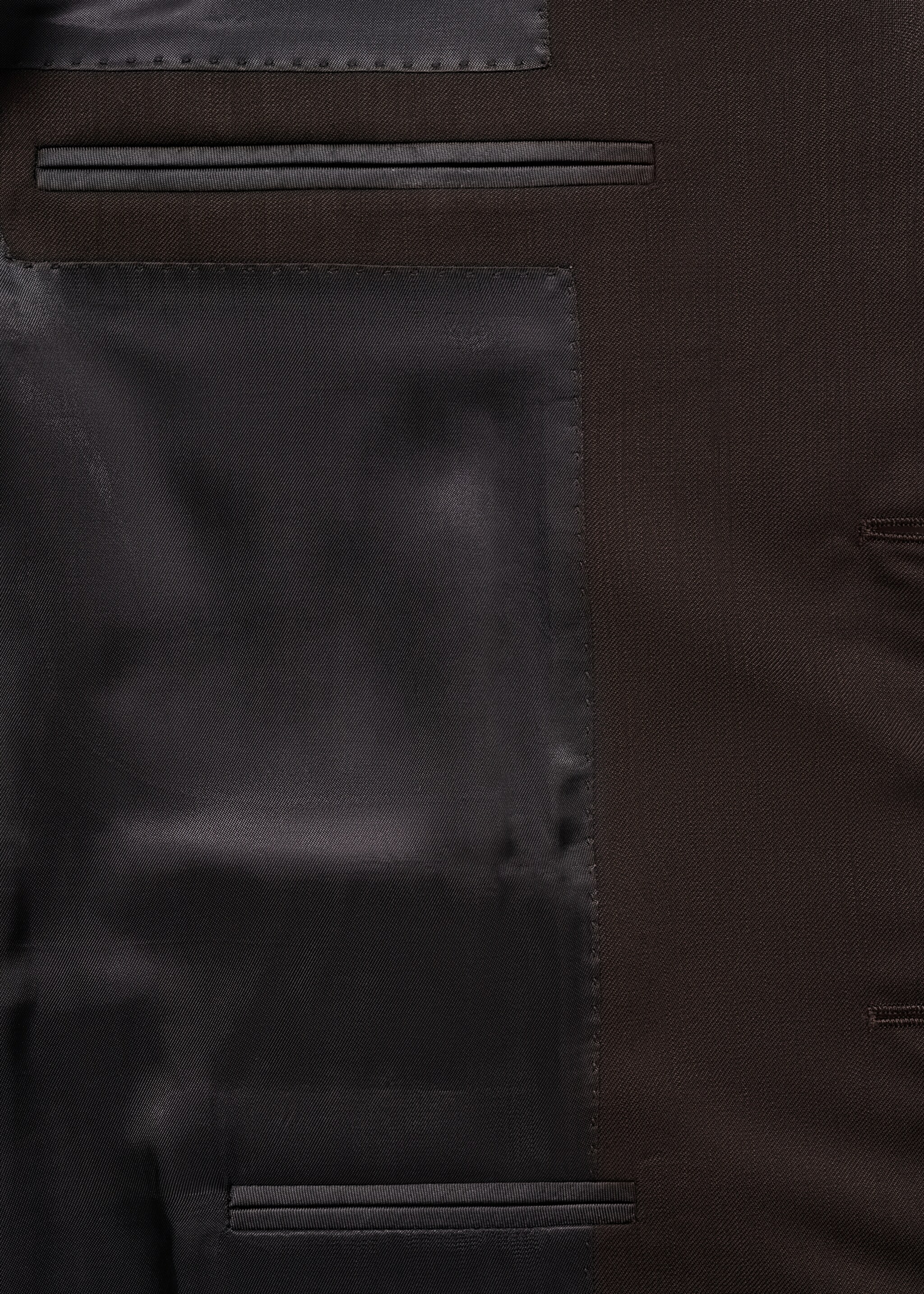 Venice 100% virgin wool suit jacket - Details of the article 0, Brown. Ref: 77056007-00.