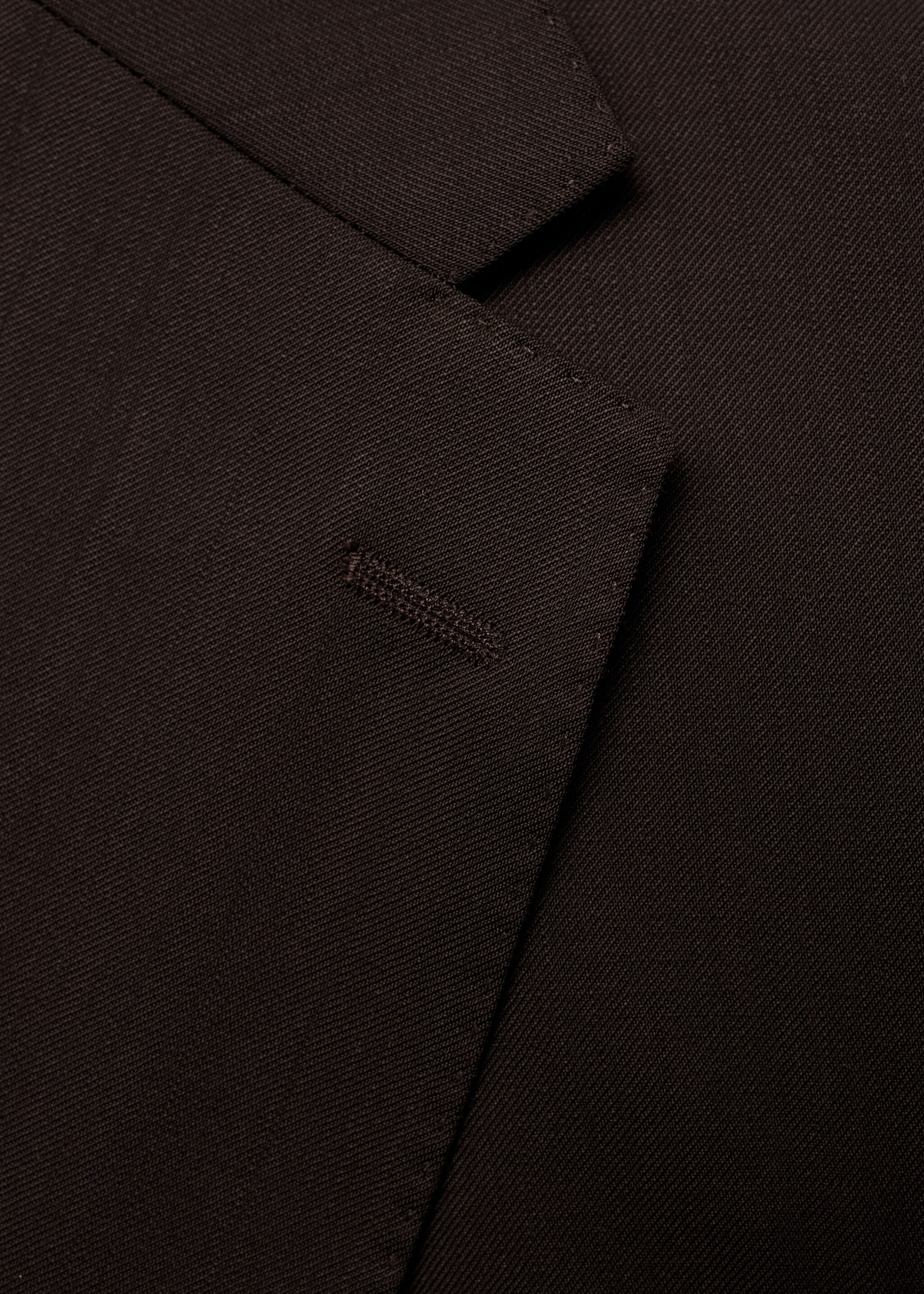 Venice 100% virgin wool suit jacket - Details of the article 8, Brown. Ref: 77056007-00.