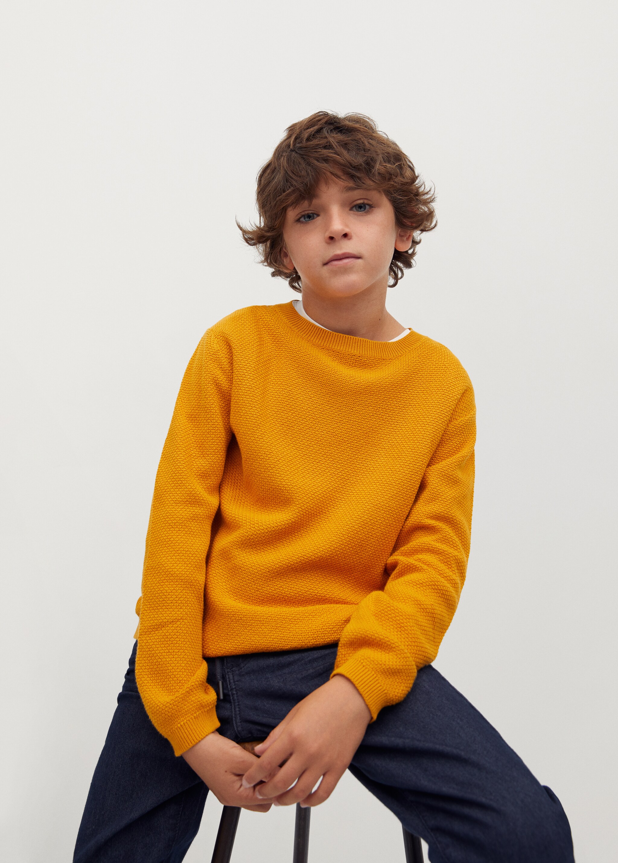 Pull-over maille coton bio - Plan moyen