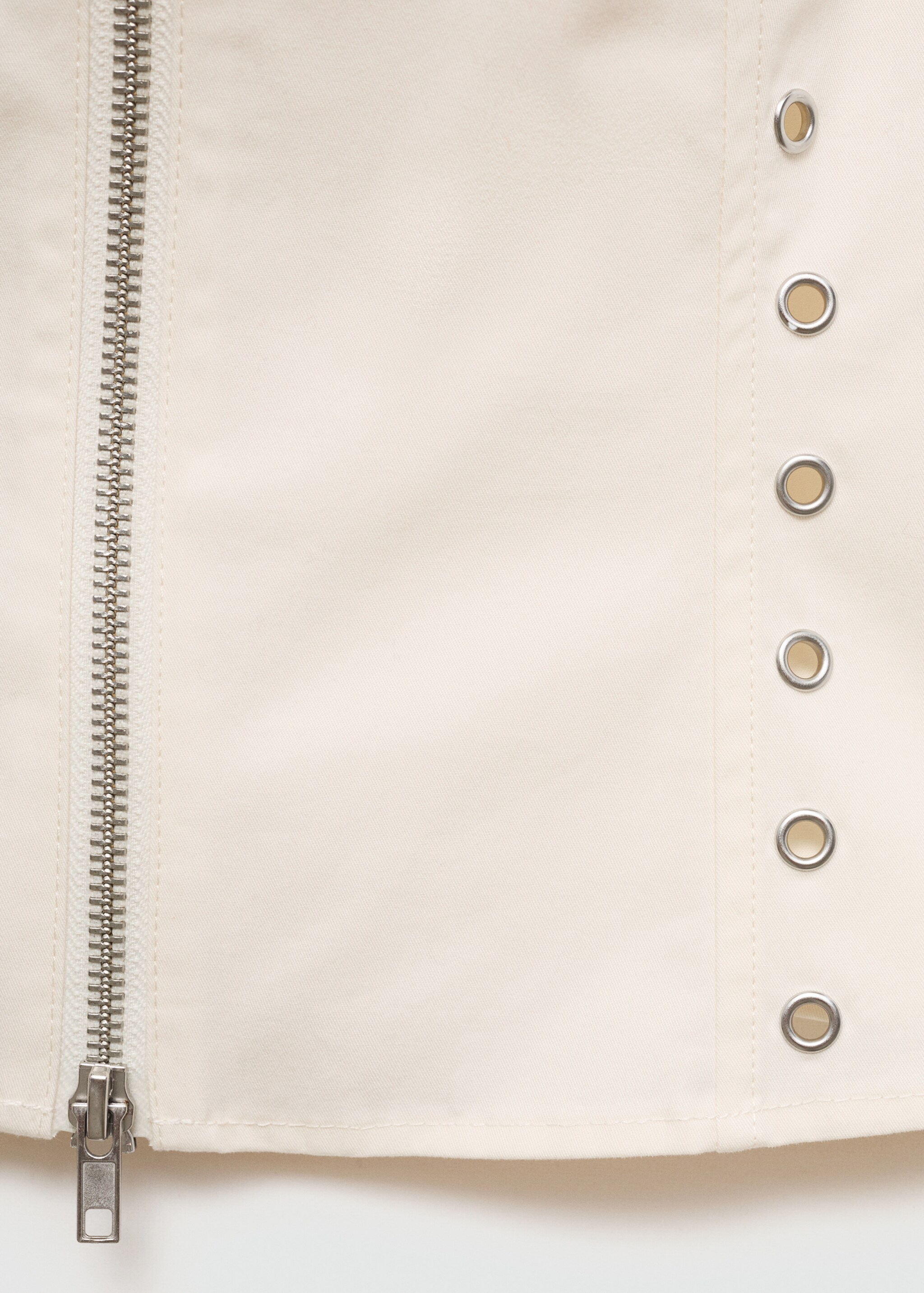 Top zippé à studs - Détail de l'article 0, Blanc cassé. Ref: 77056348-00.